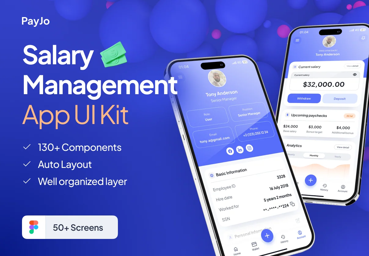 PayJo Salary Management App UI Kit