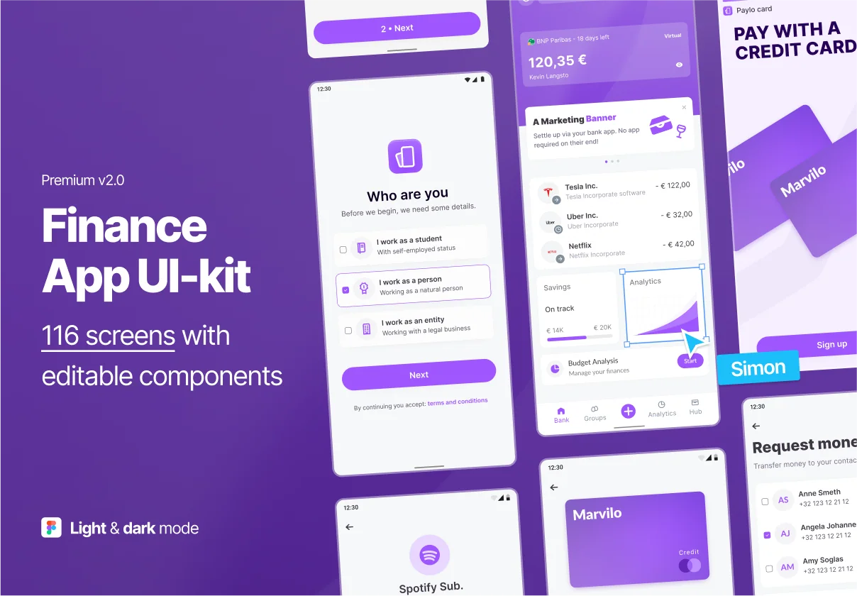 Finance & Payment App UI Kit