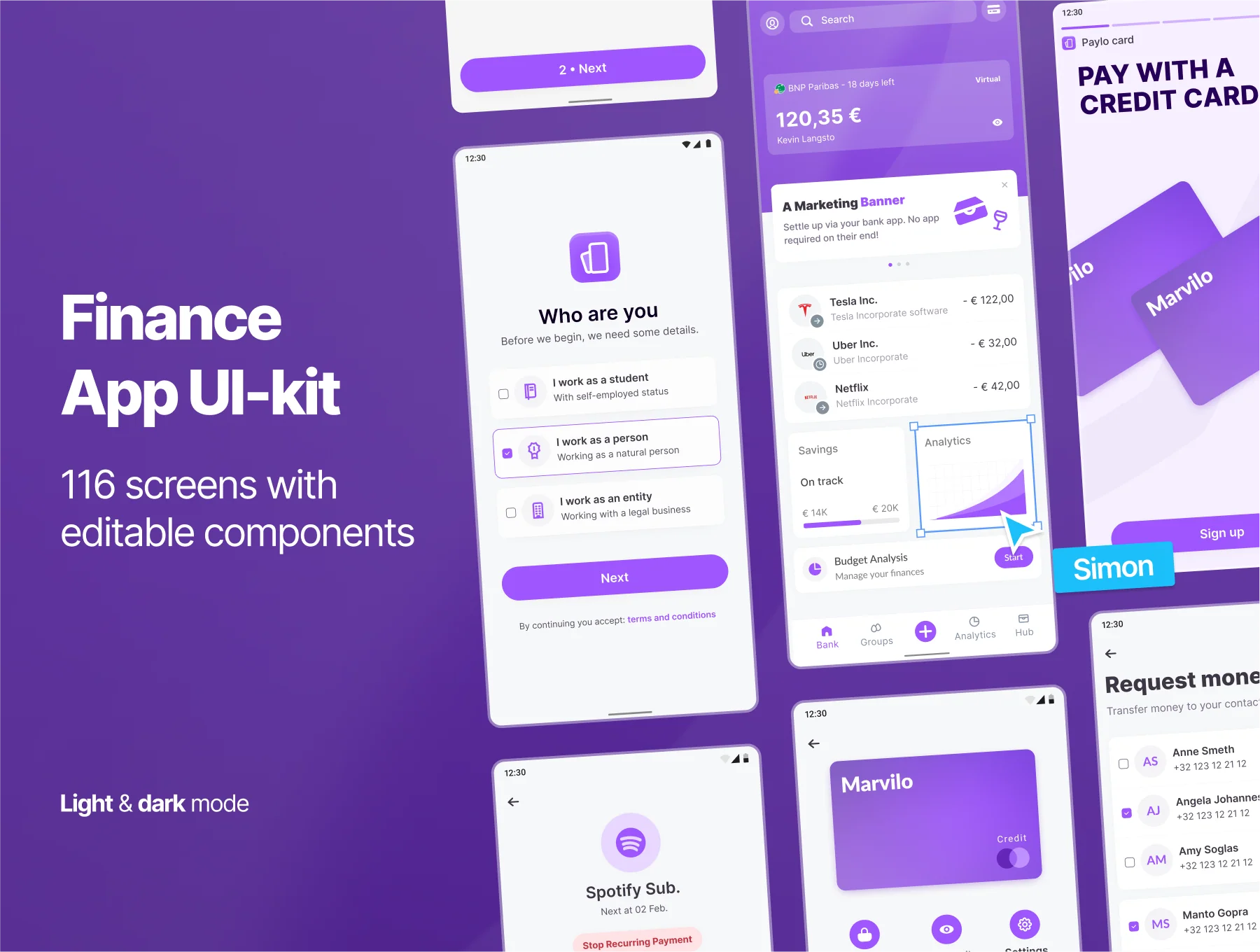 Finance & Payment App UI Kit
