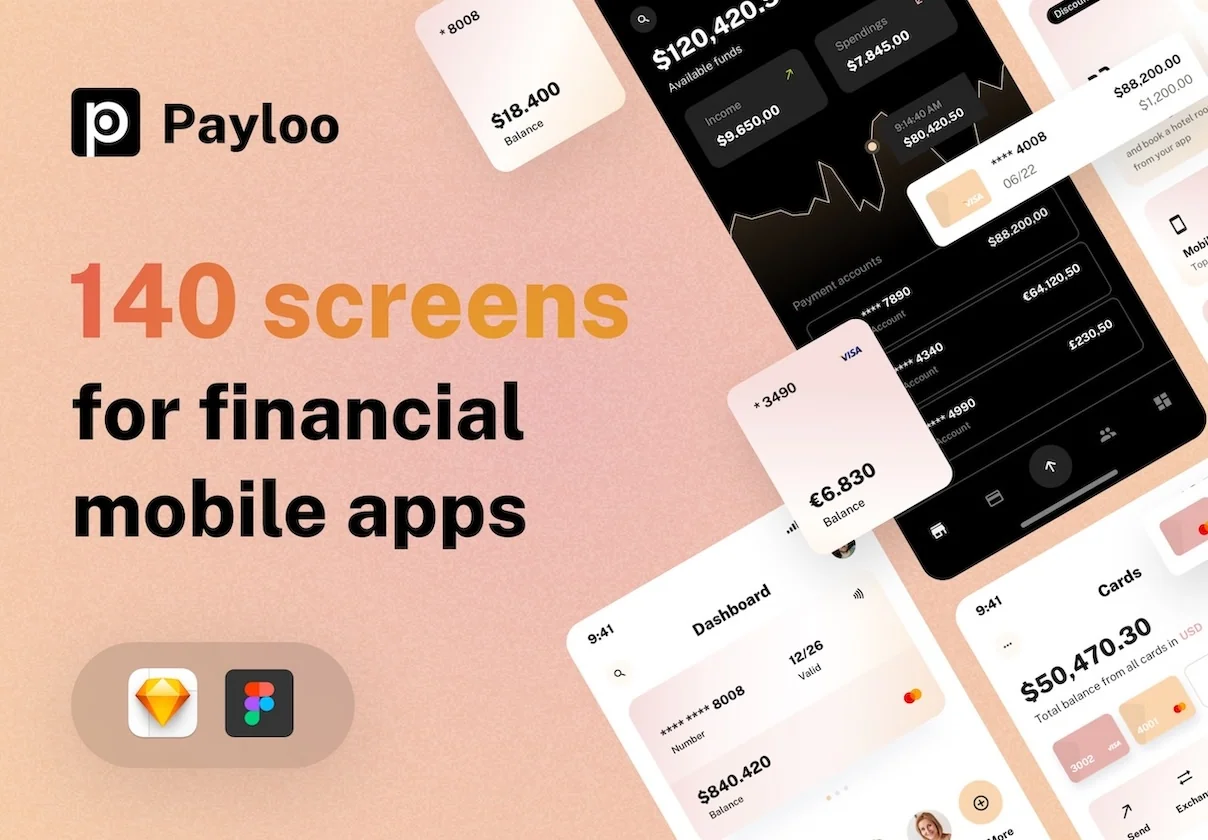 PayLoo - UI kit for Finance Mobile Apps