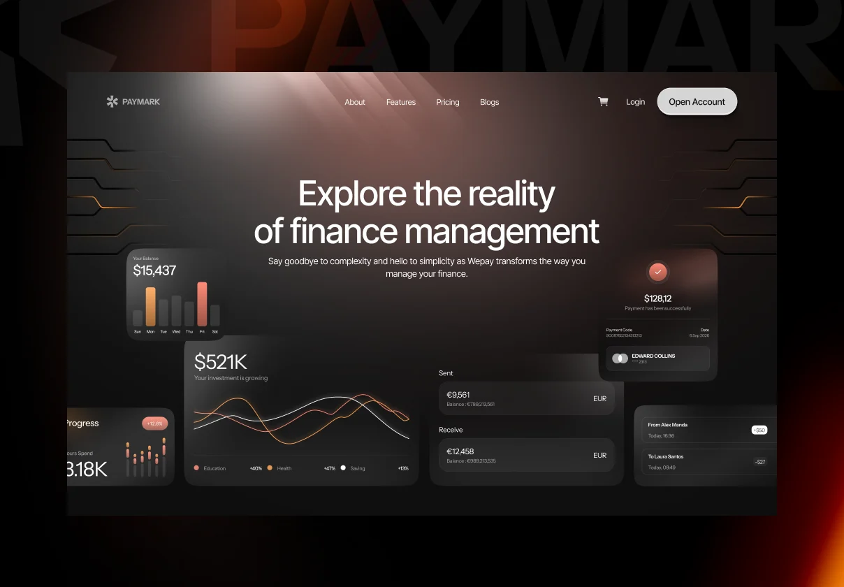 Paymark - FINTECH SAAS Website