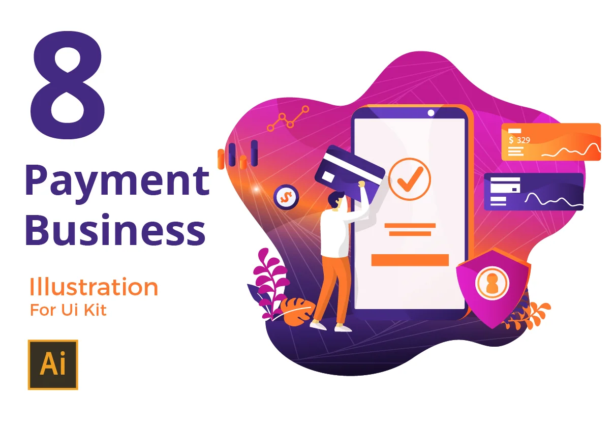 Payment Business set Illustration