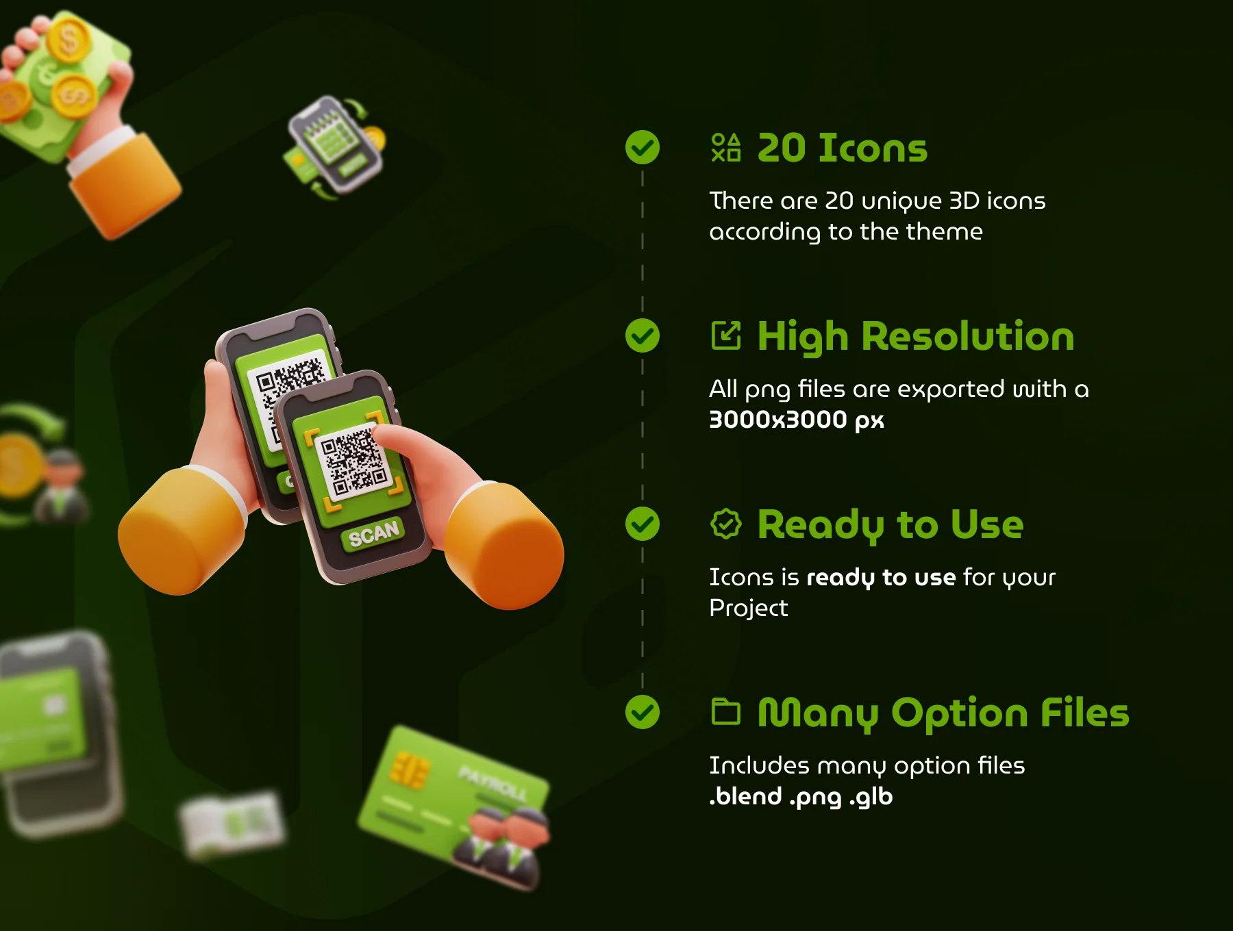 Payment Method 3D Icon Set 3