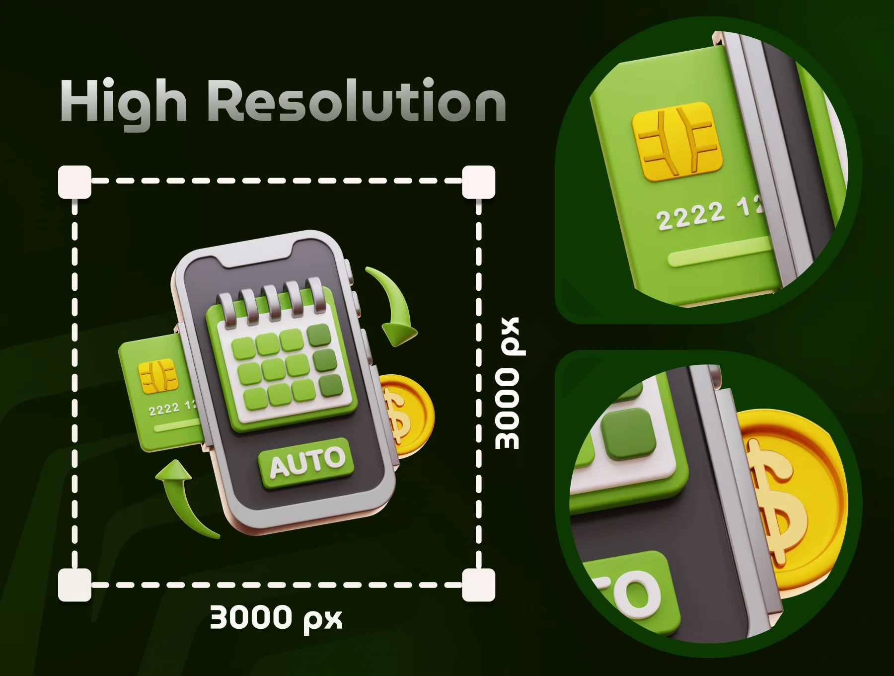 Payment Method 3D Icon Set 4