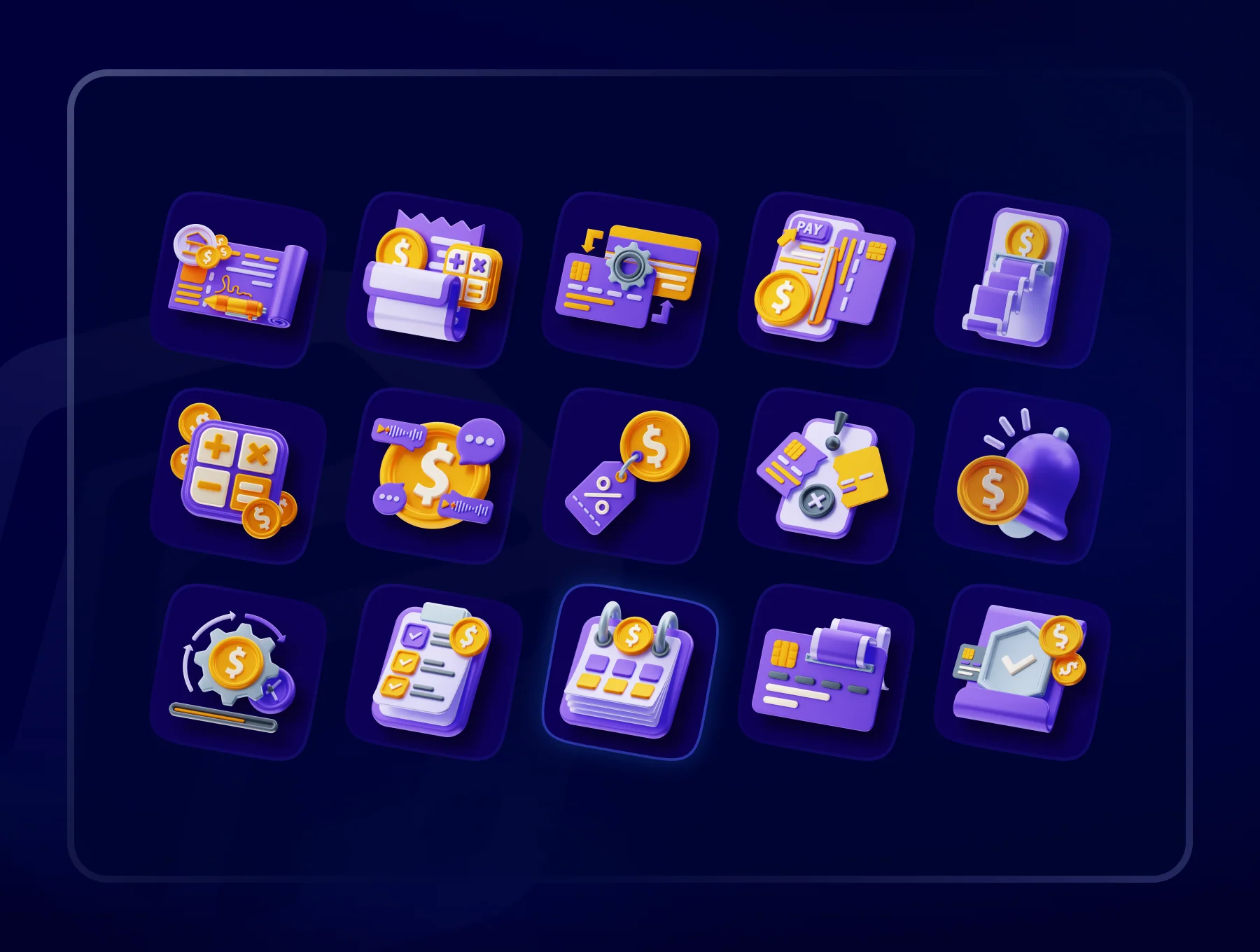 Payment Transaction 3D Icon Set 2