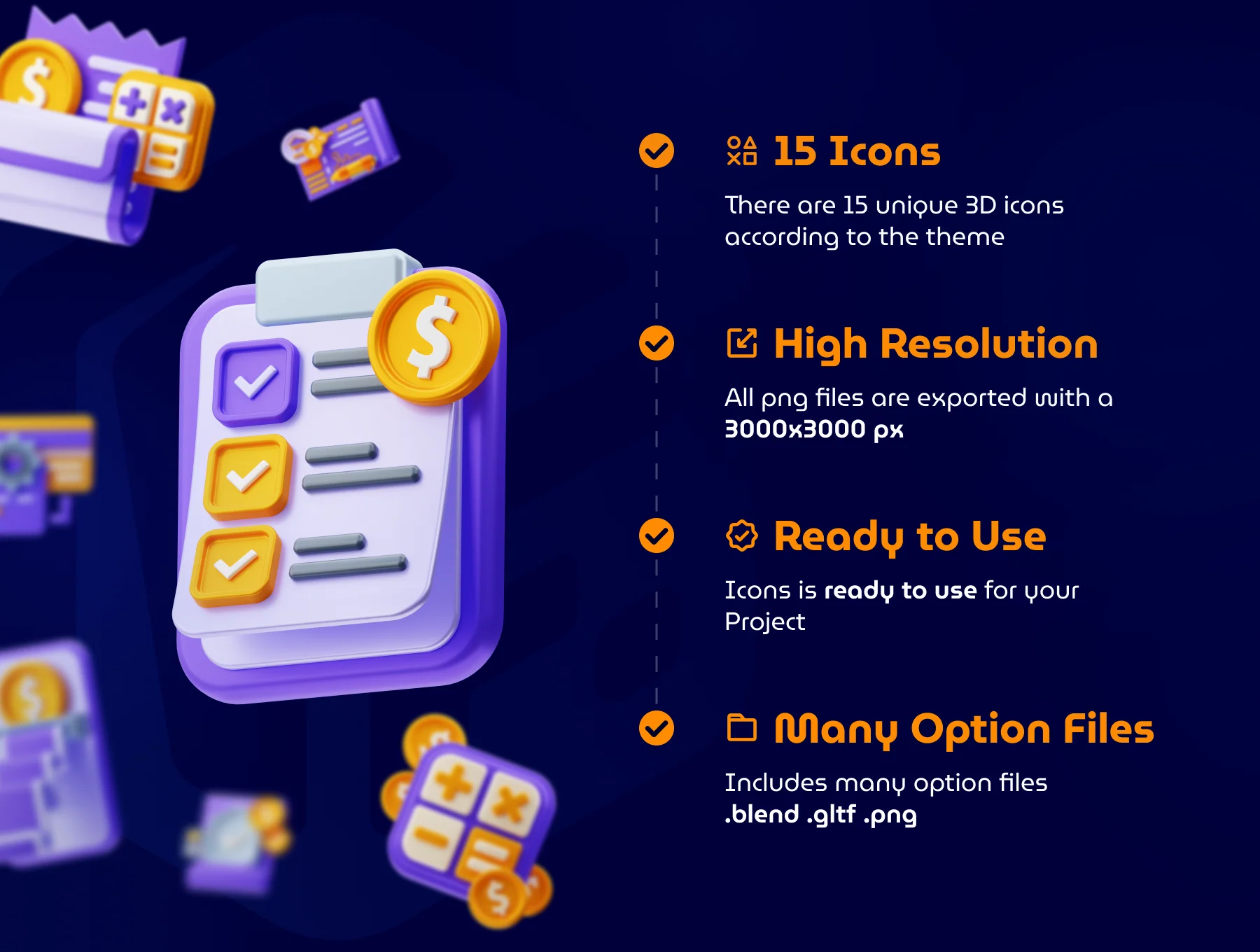 Payment Transaction 3D Icon Set 3