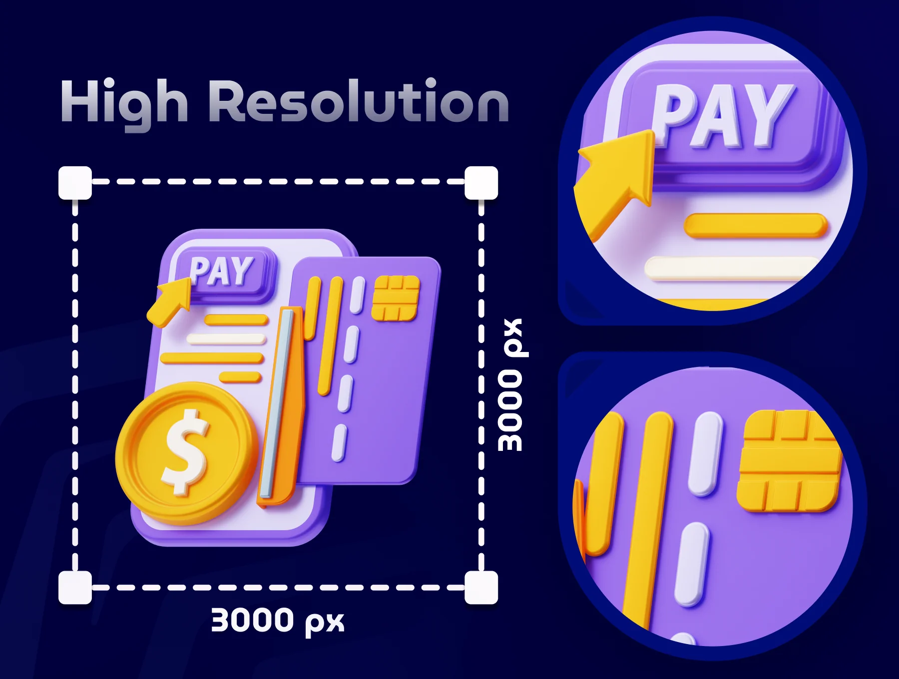 Payment Transaction 3D Icon Set 4