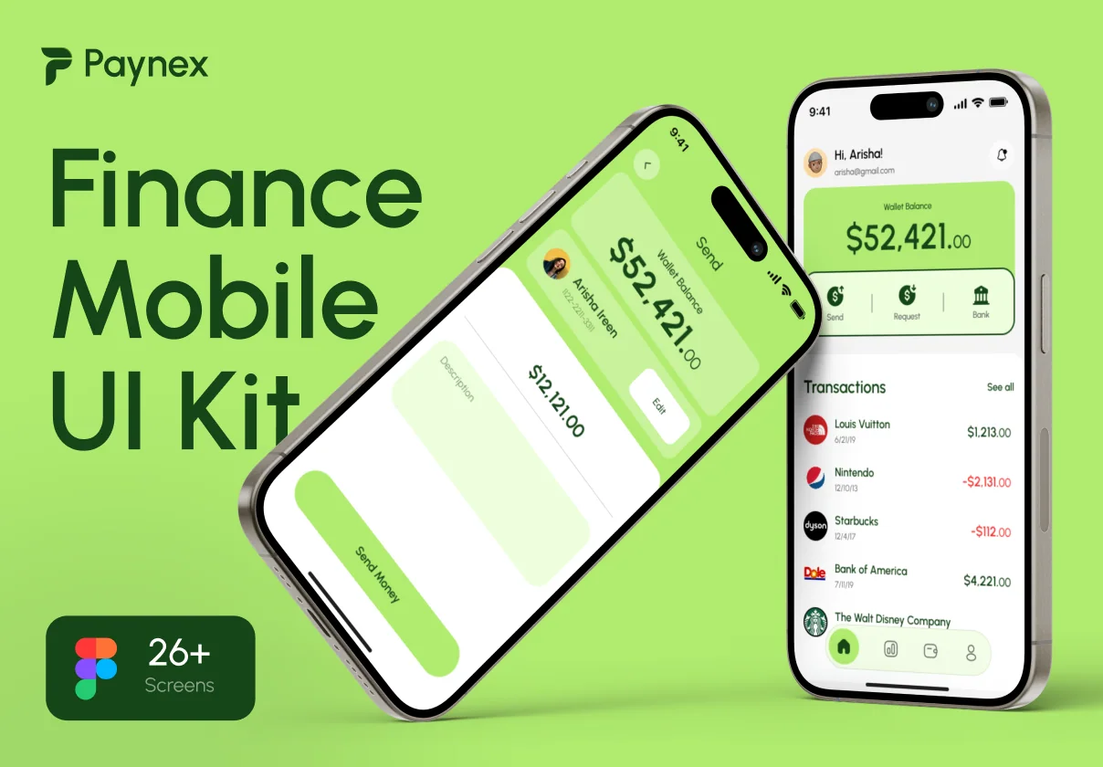 Paynex - Finance Mobile App UI KIT