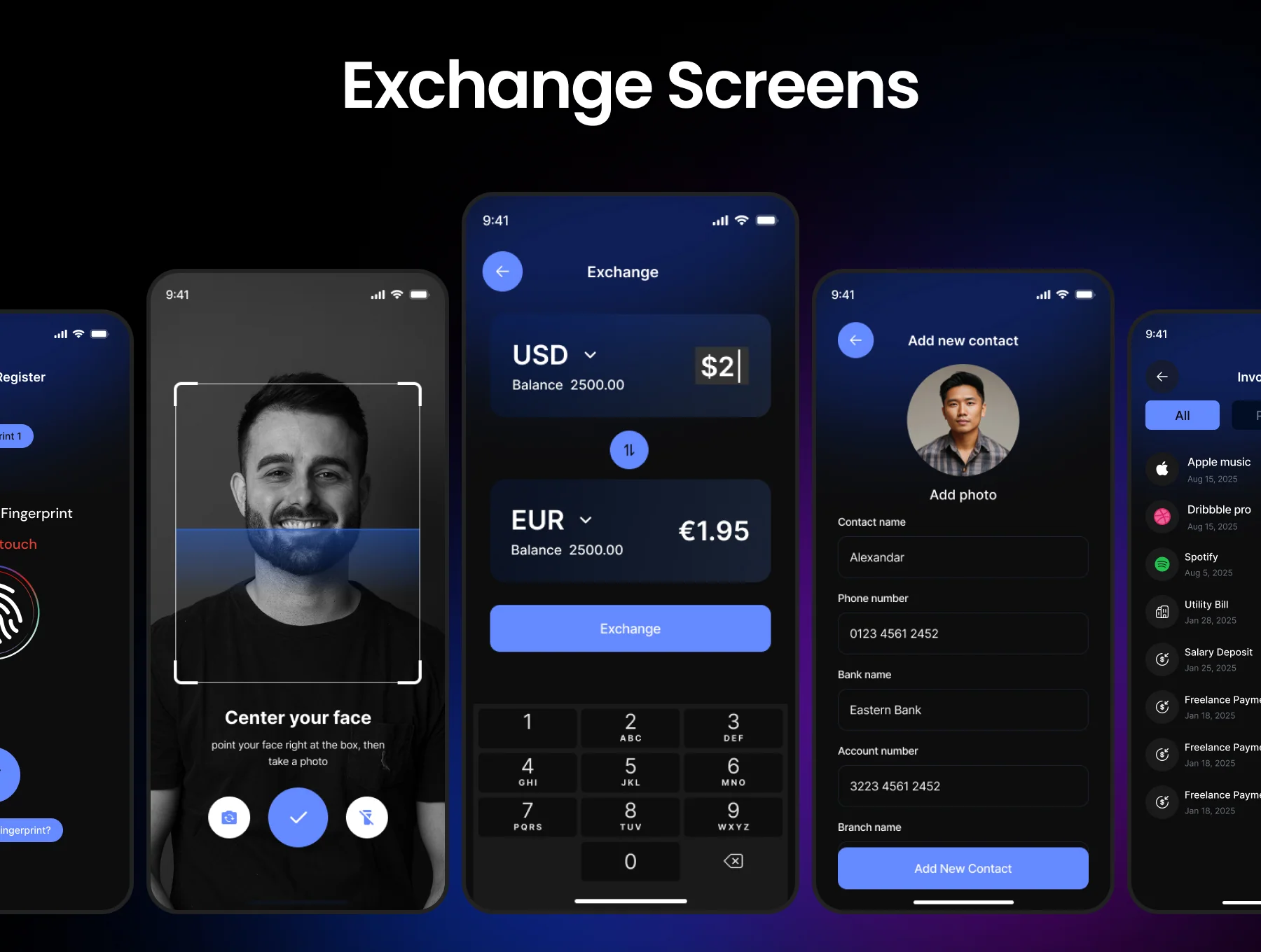 Paynex Fintech Mobile App UI kit 6