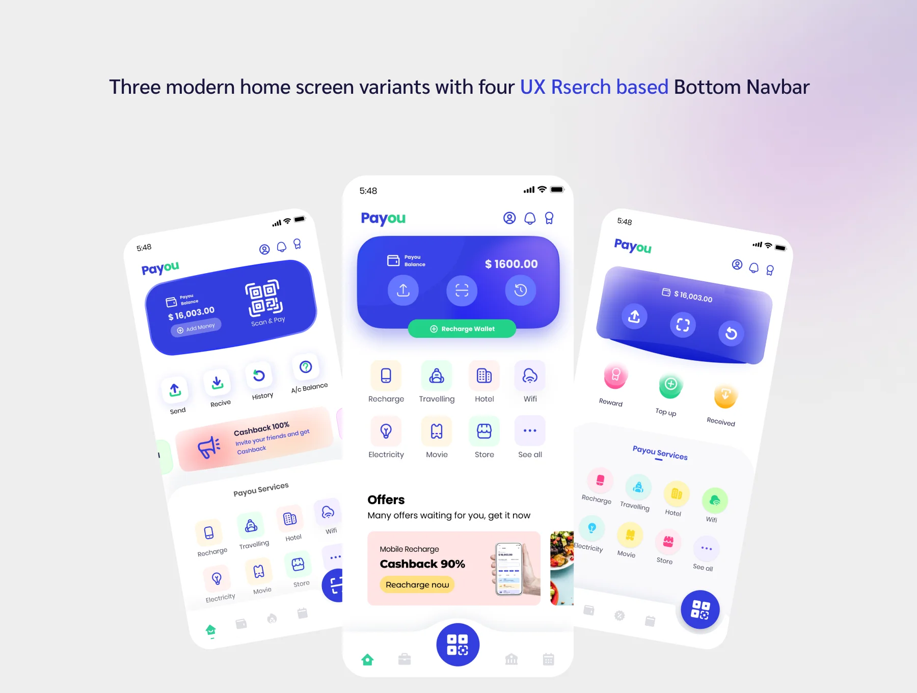 Payou digital wallet app UI kit 3