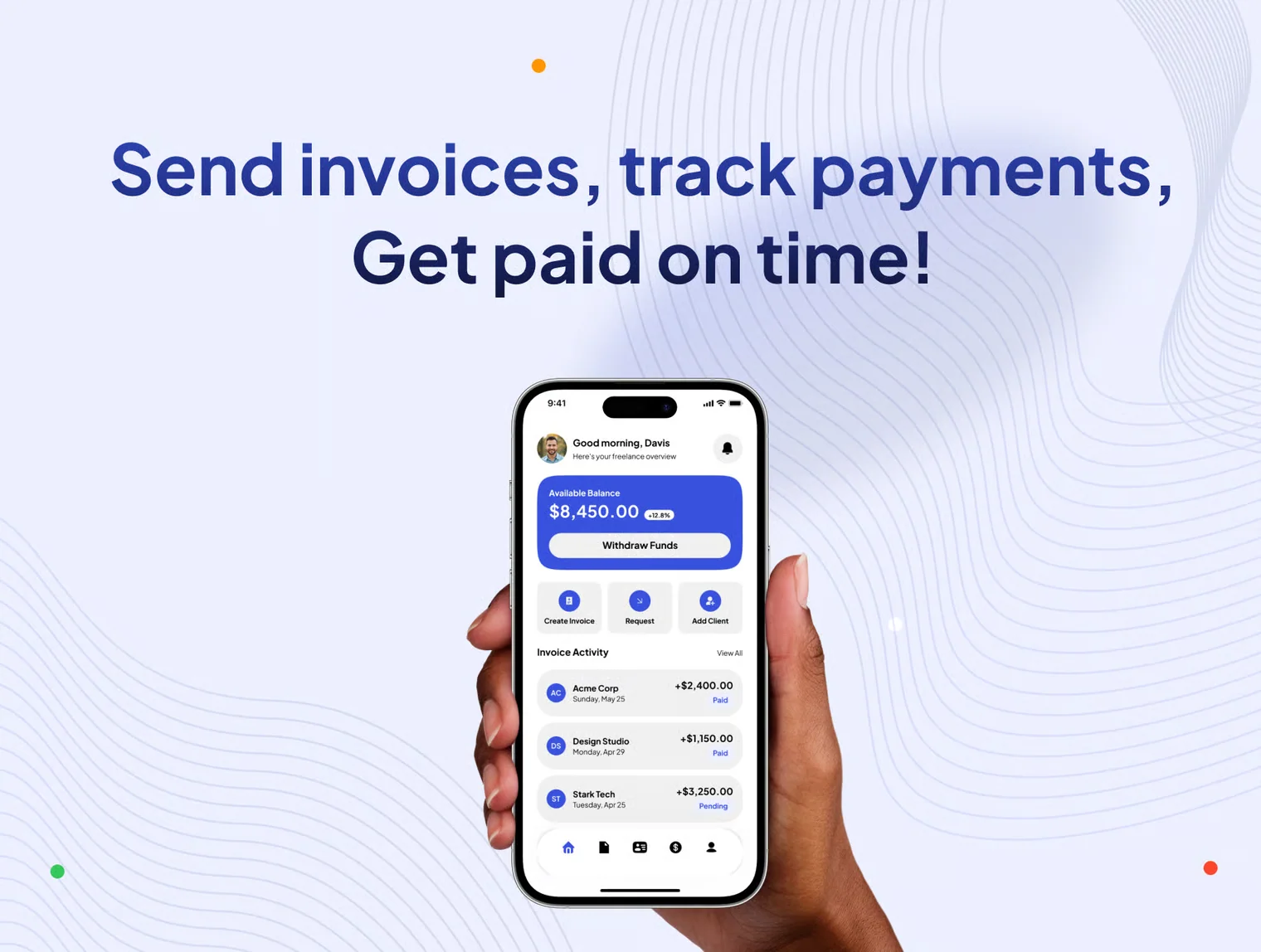 Paypaid – Mobile Freelance & Invoice App UI Kit 6