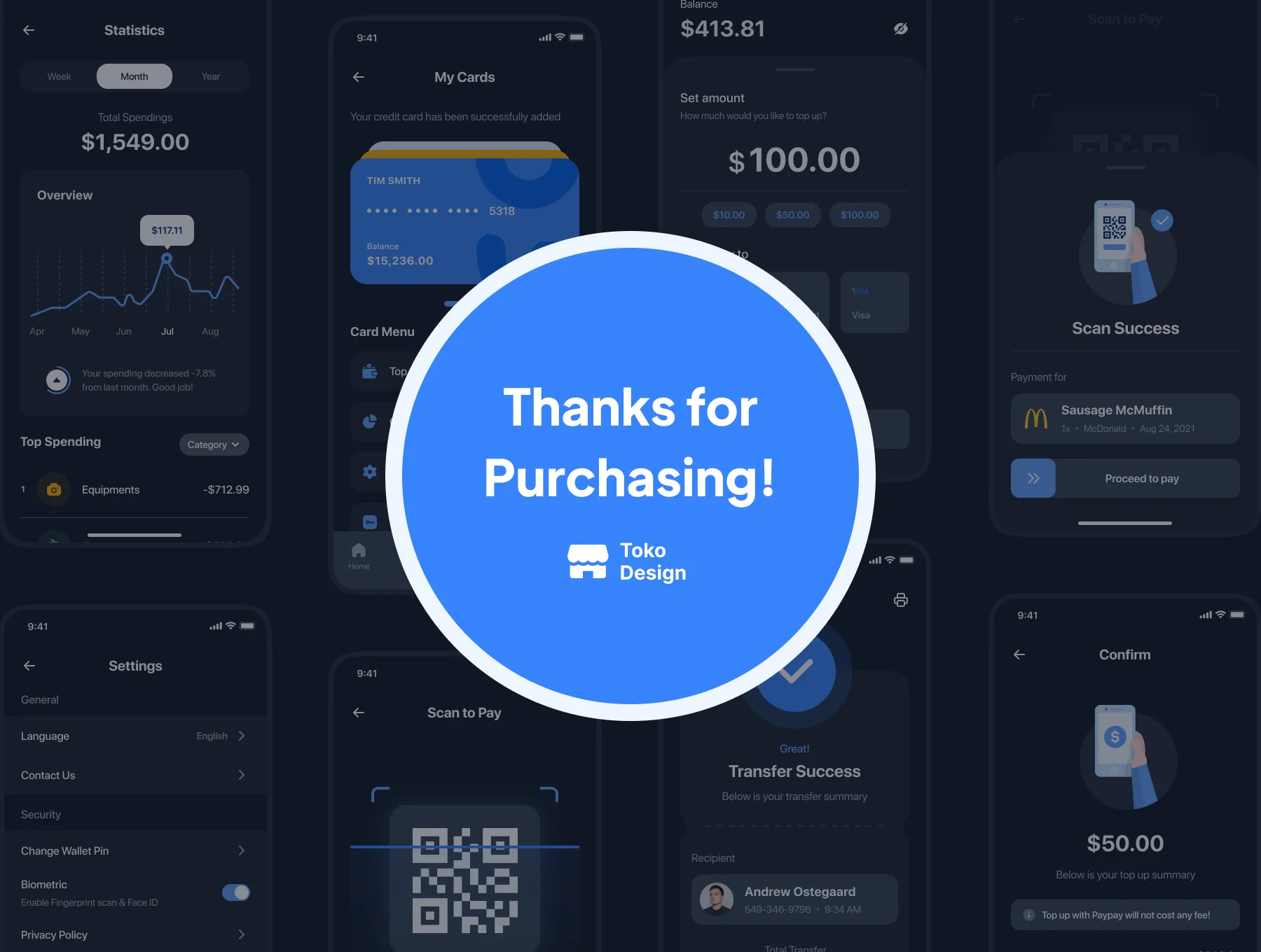 Paypay - E-Wallet App UI Kit 6