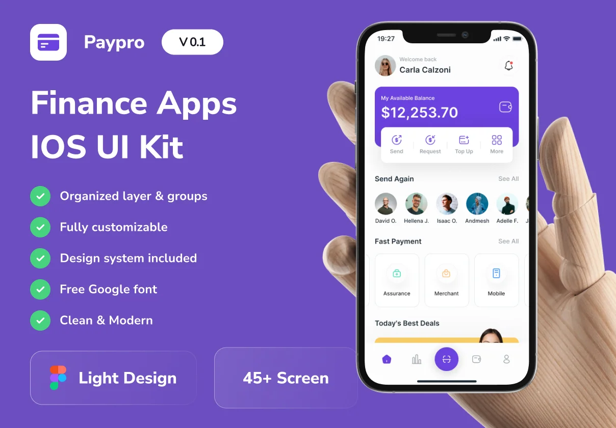 Paypro - Finance Apps IOS UI Kit