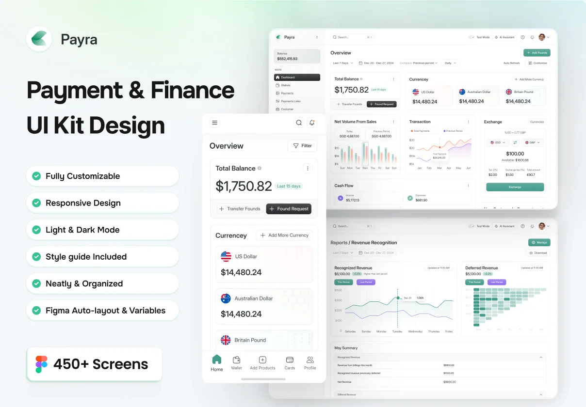 Payra - Payment & Finance UI Kit Design