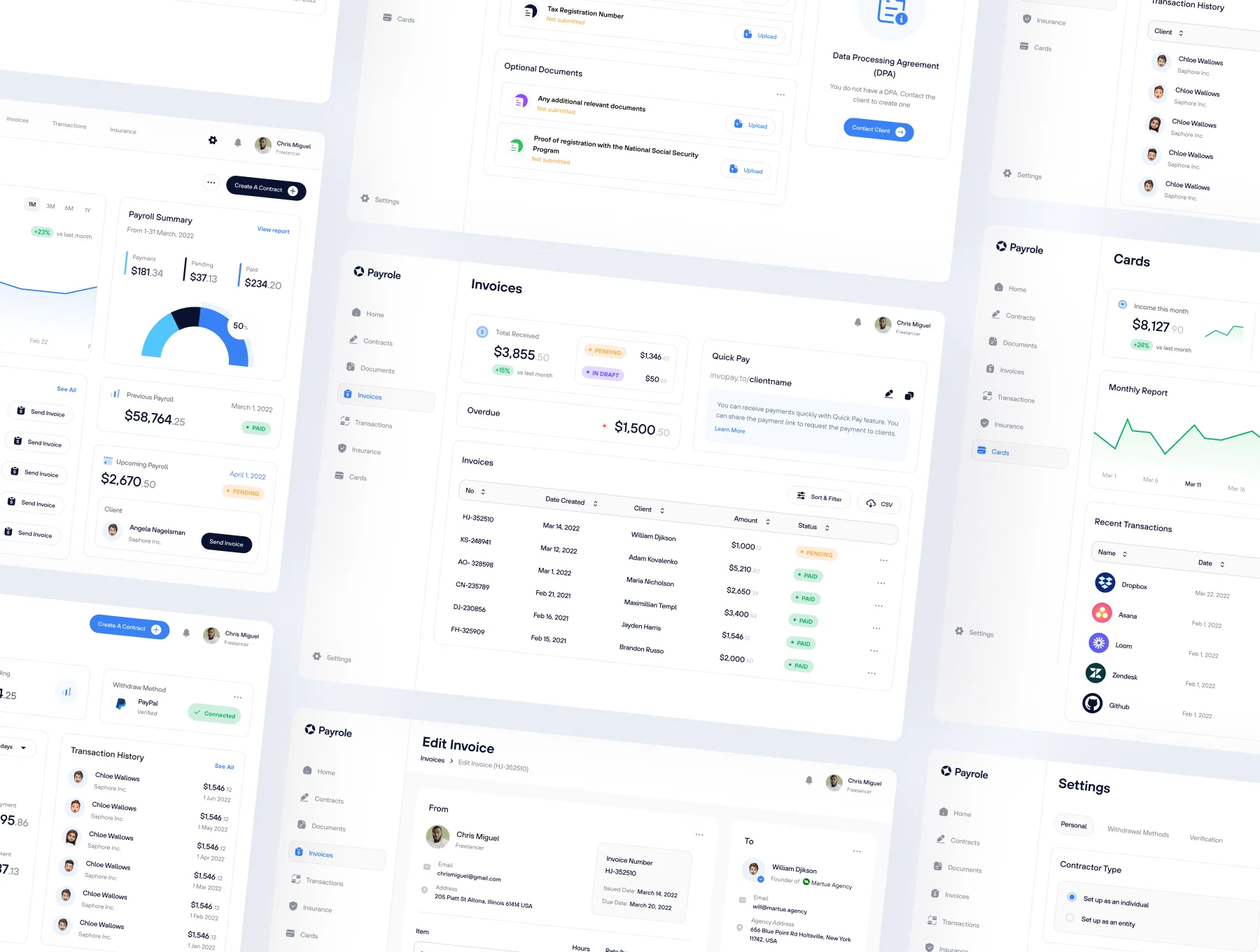 Payrole - Payroll Management Web UI Kit 2