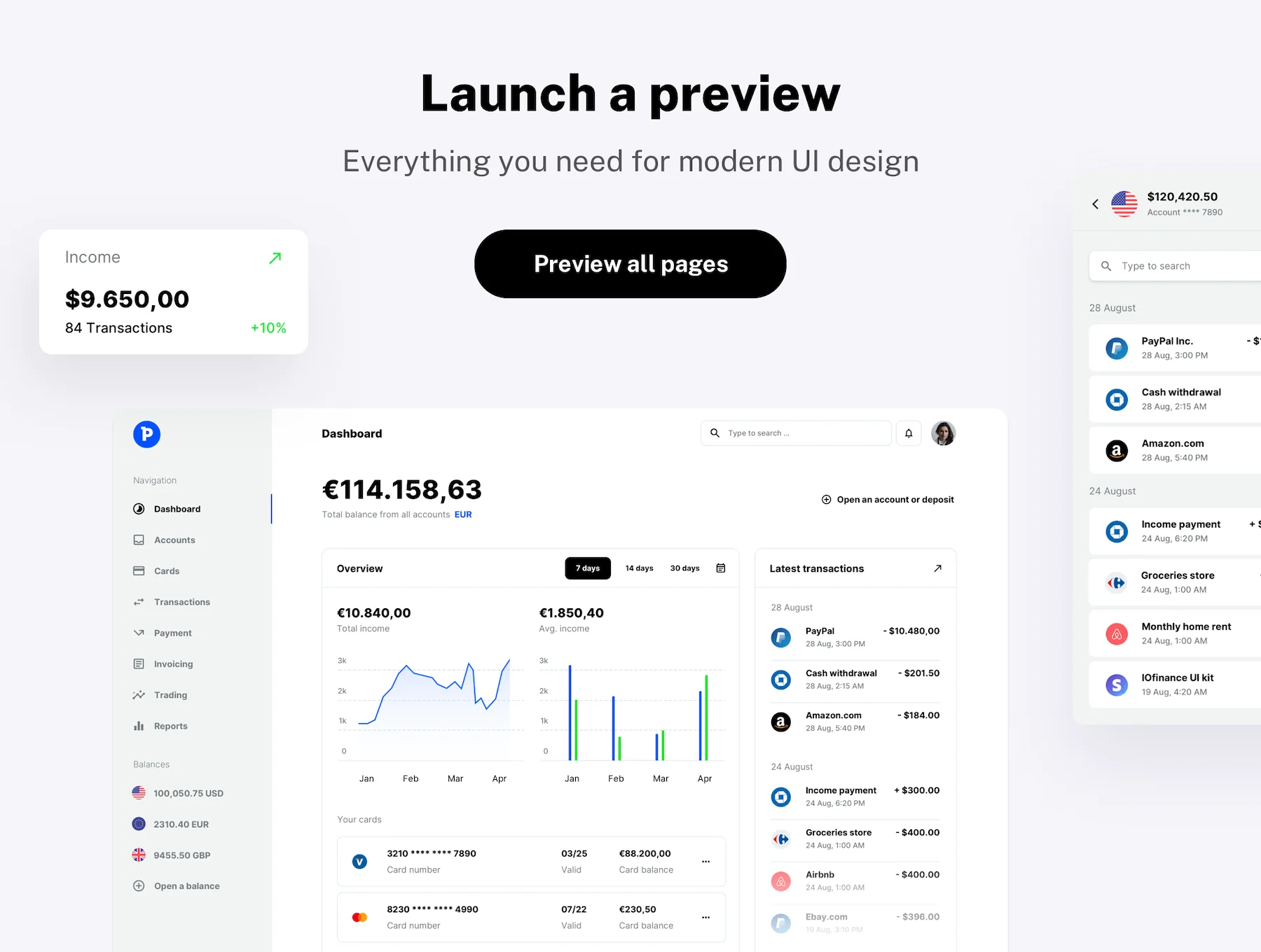 Paysa - UI kit for FinTech Startups, Banking, and Finance Apps 9