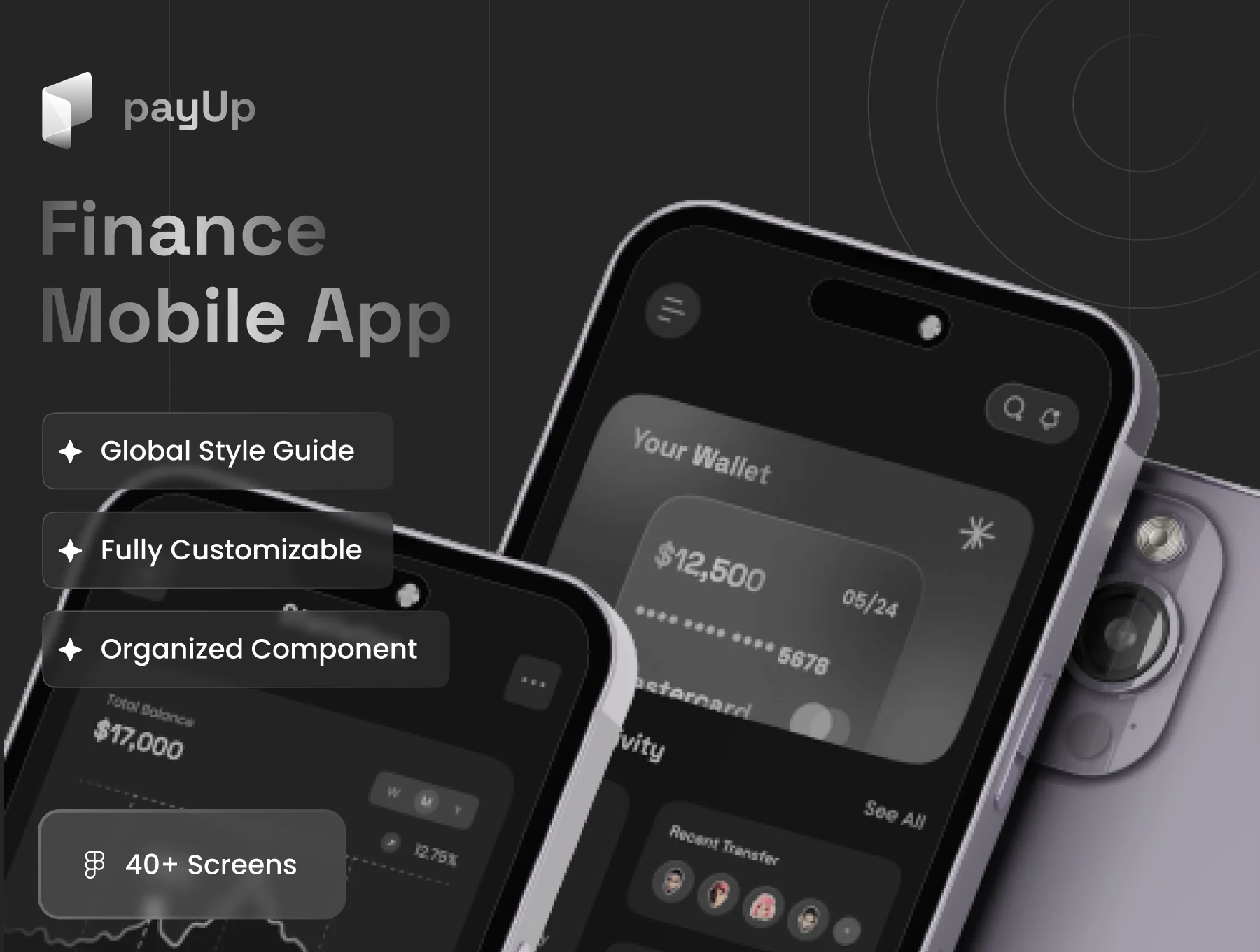 payUp - Finance Mobile App UI Kit