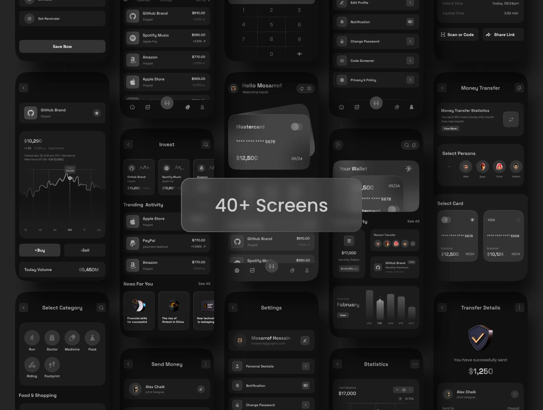 payUp - Finance Mobile App UI Kit 3