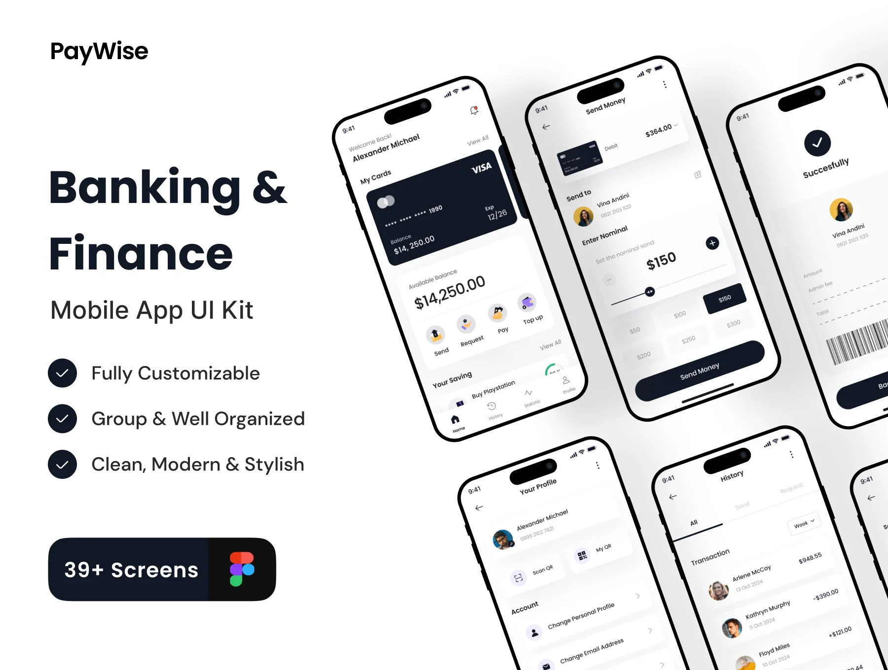 Paywise - Banking & Finance App UI Kit