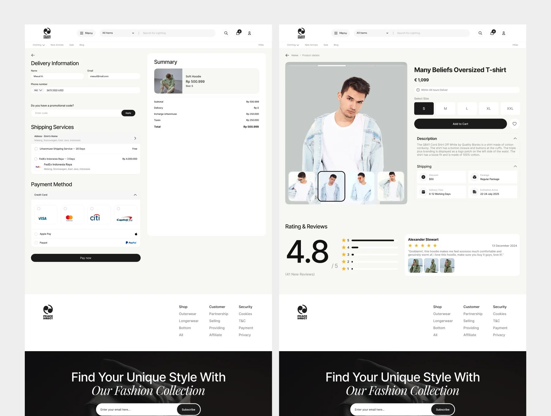 Peace Direct - Fashion Store Website 6