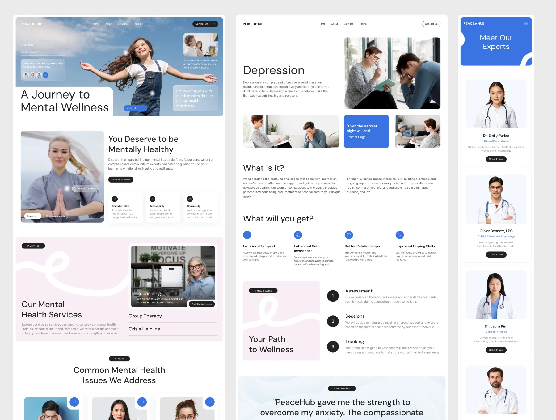 PeaceHub - Mental Health Therapy Framer Template