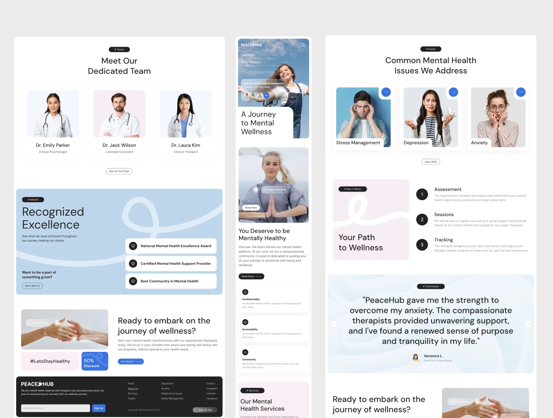 PeaceHub - Mental Health Therapy Framer Template 4