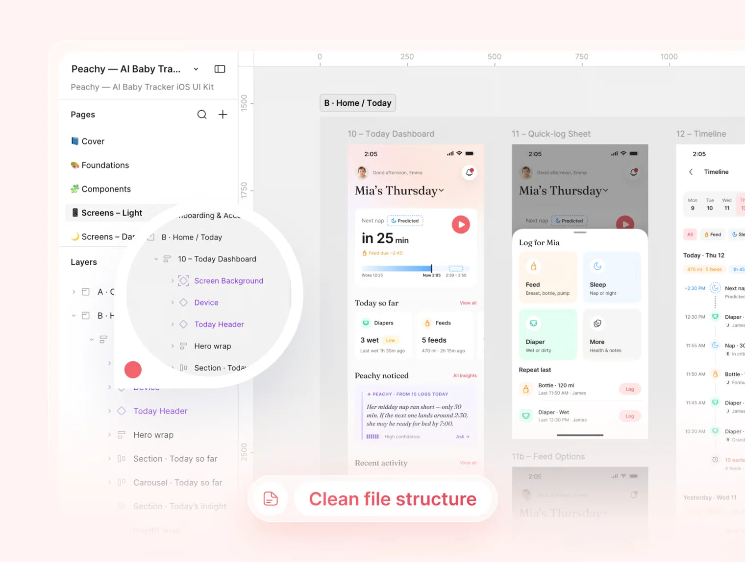 Peachy — AI Baby Tracker iOS UI Kit 5