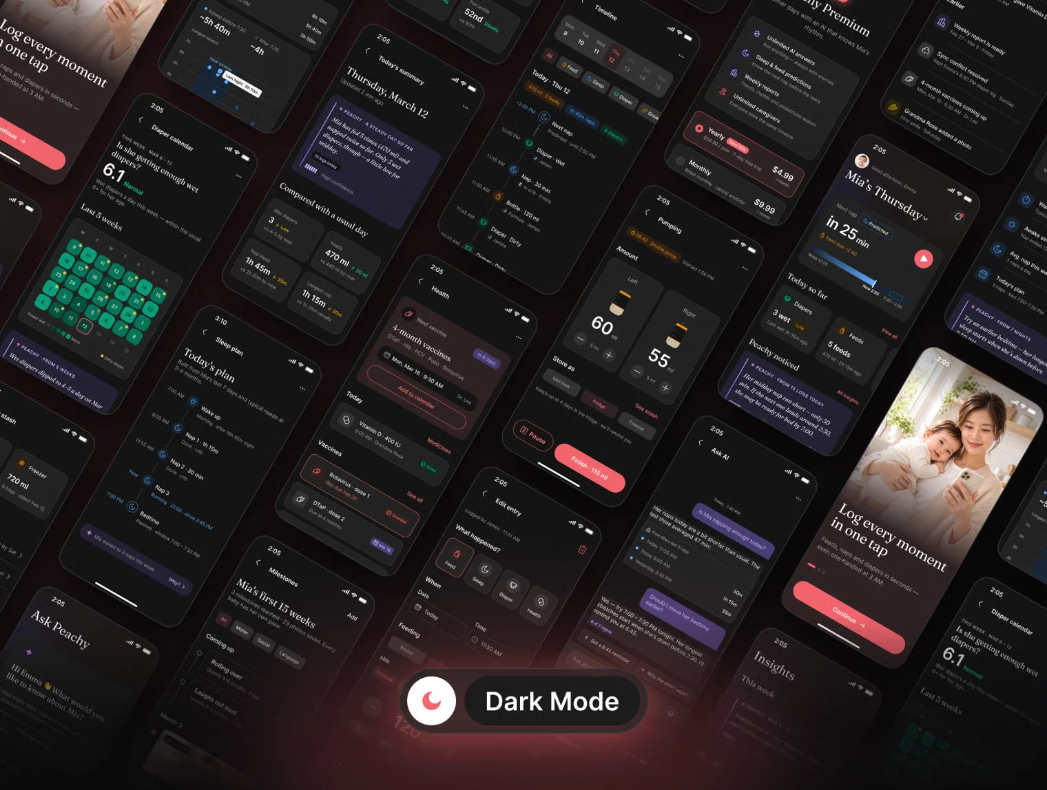 Peachy — AI Baby Tracker iOS UI Kit 8