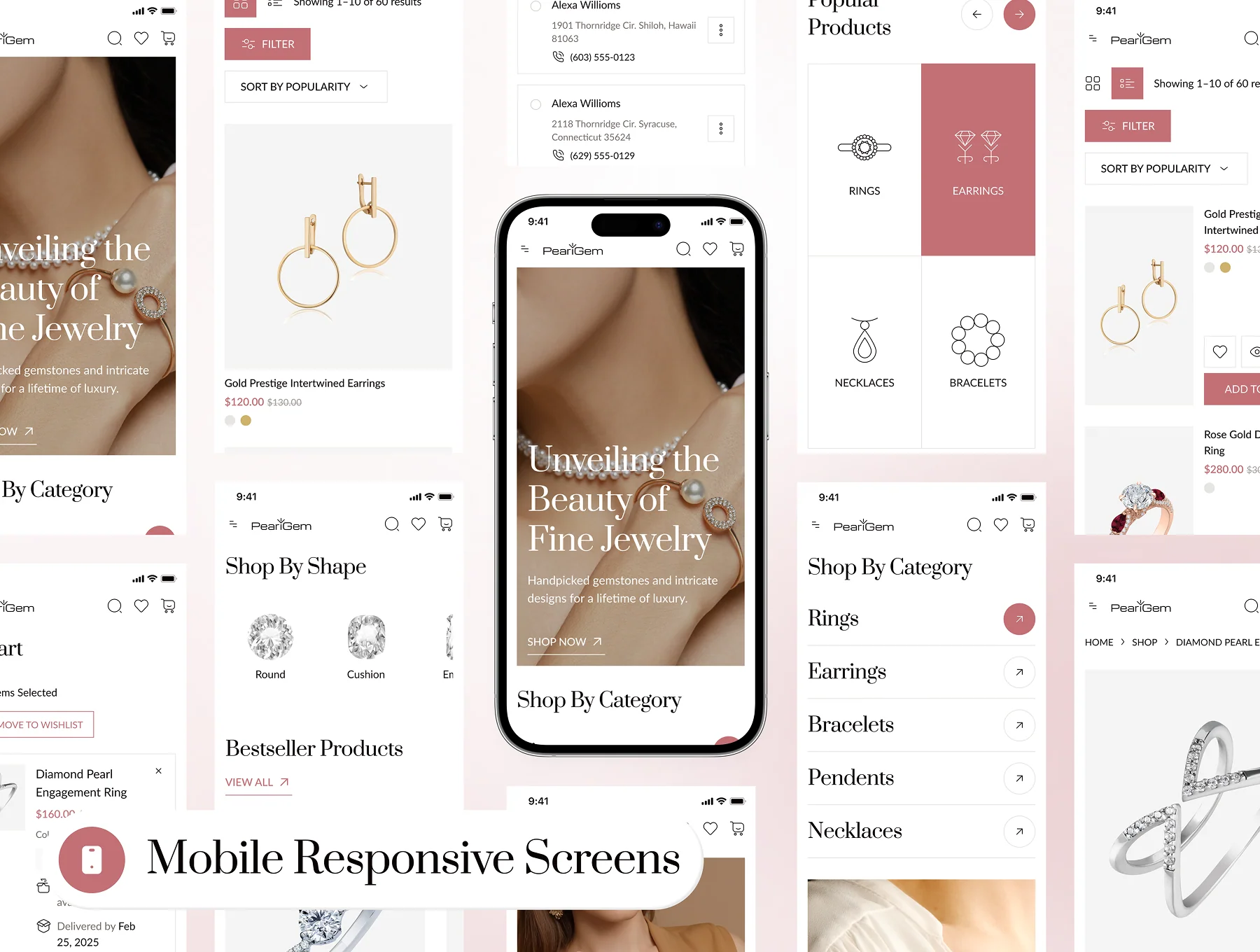 PearlGem - Jewelry Ecommerce Website Framer Template 9