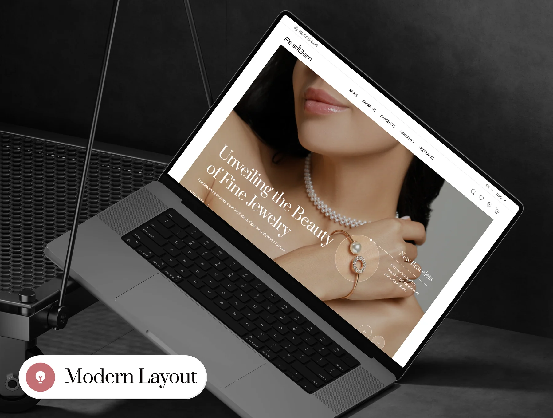 PearlGem - Jewelry Ecommerce Website Framer Template 5