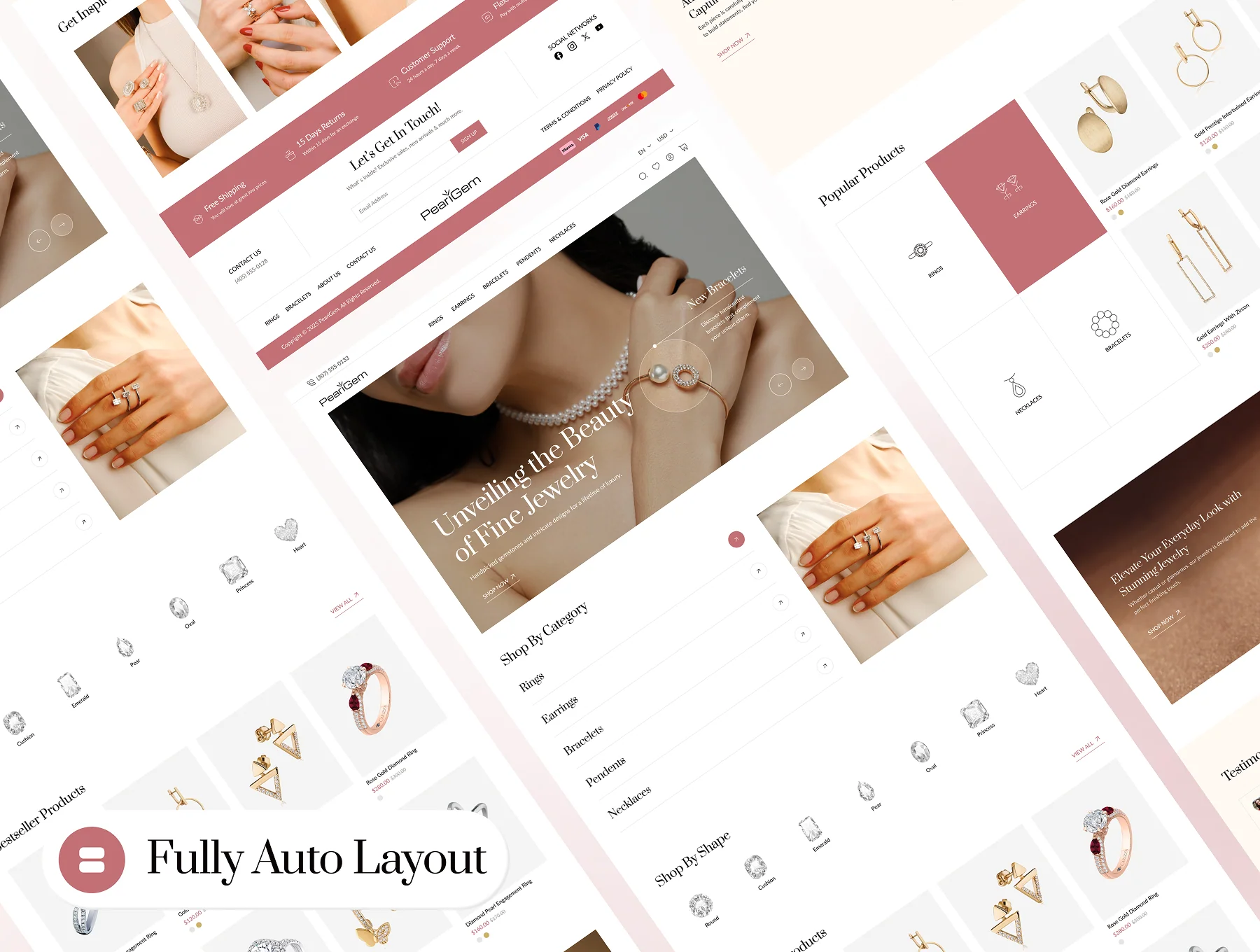 PearlGem - Jewelry Ecommerce Website Framer Template 6