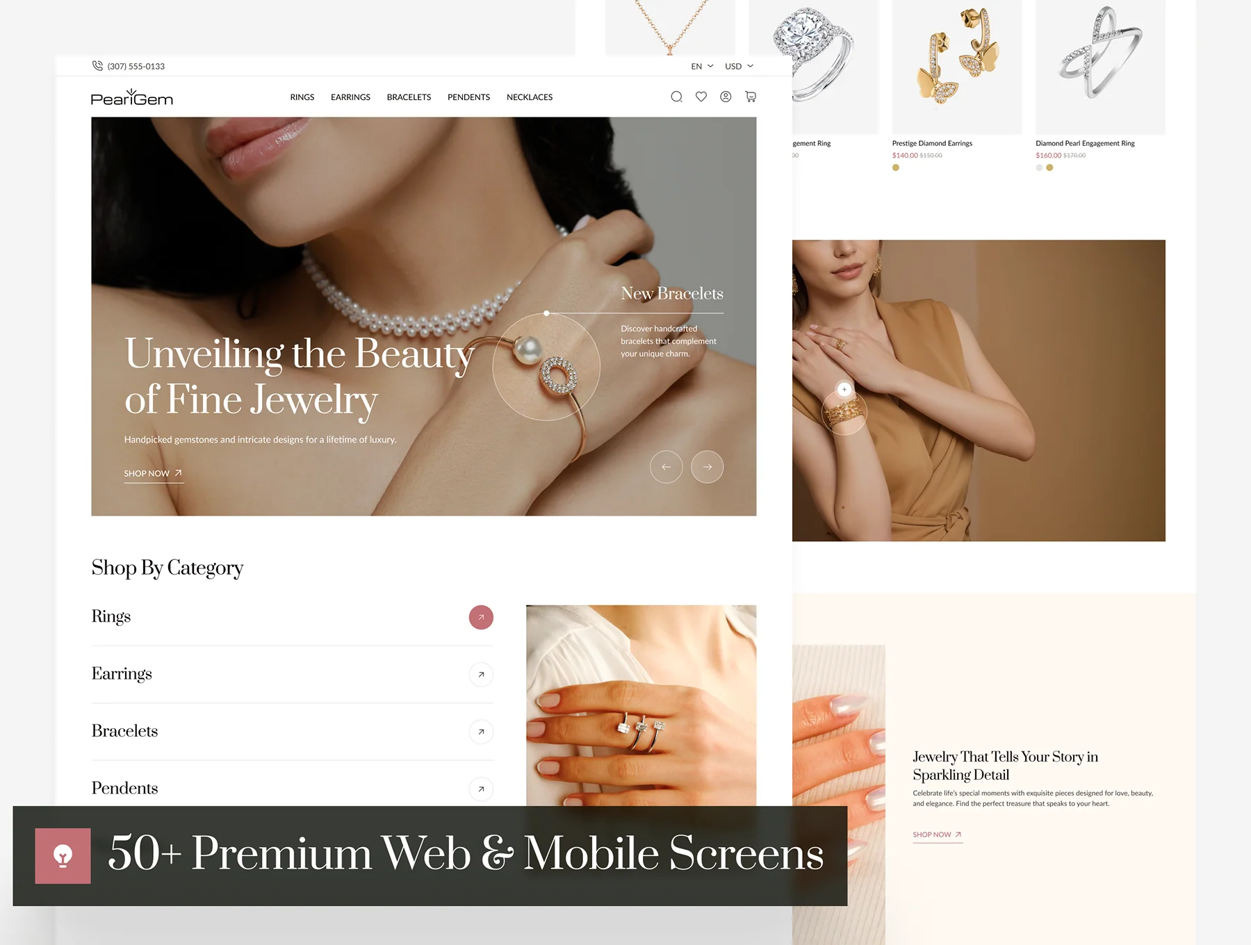 PearlGem - Jewelry Ecommerce Website UI Kit 5