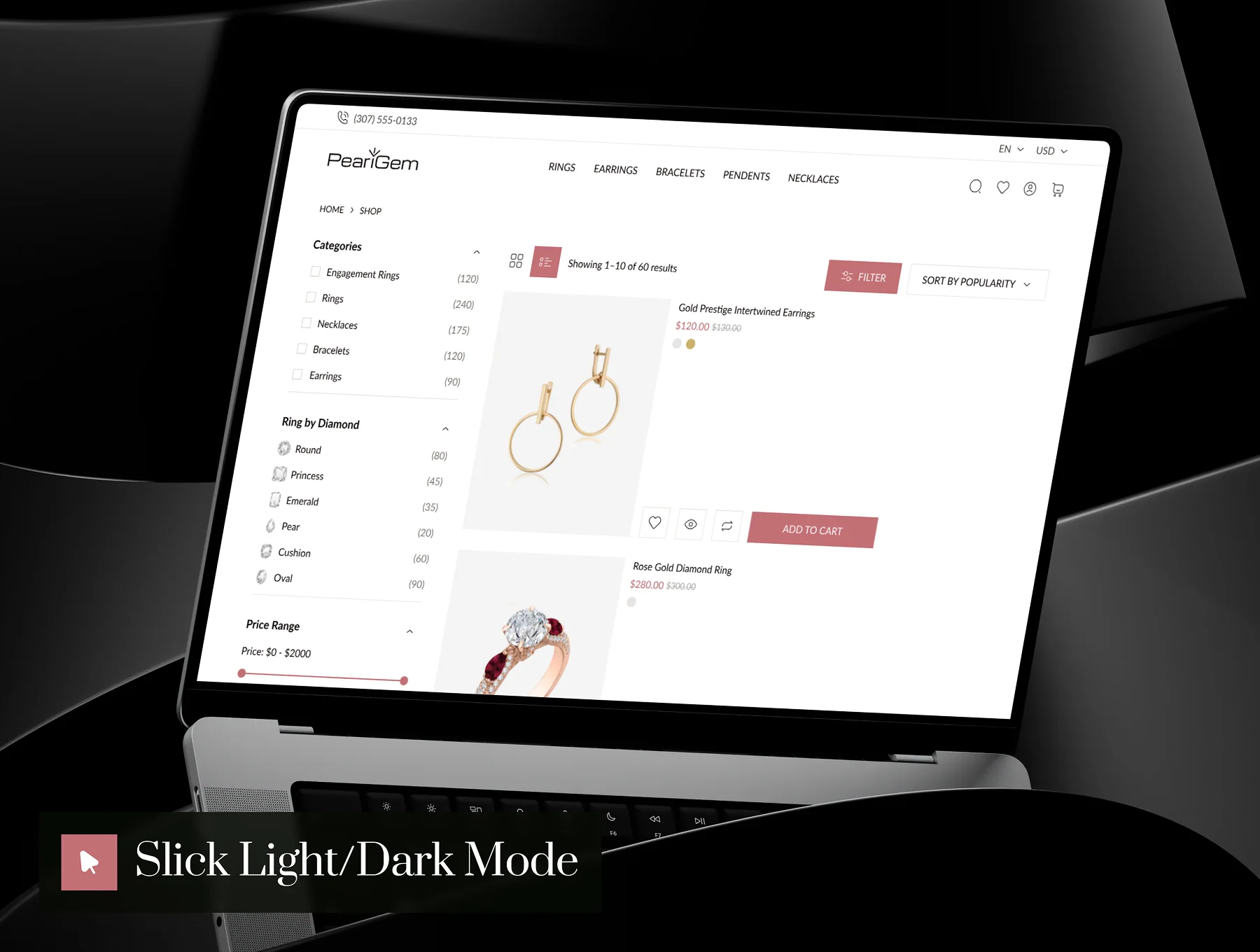 PearlGem - Jewelry Ecommerce Website UI Kit 7