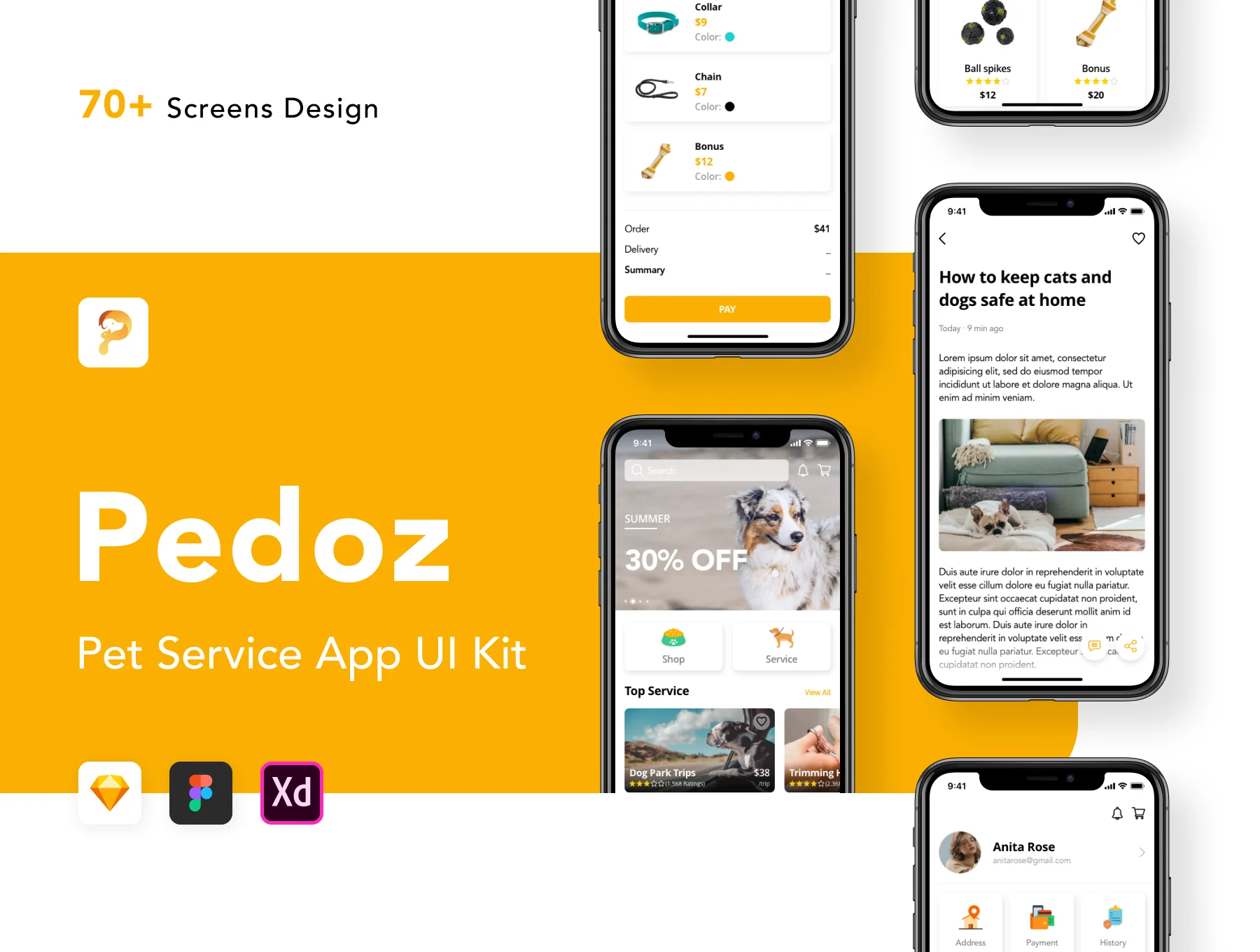 Pedoz - Pet Service App UI Kit