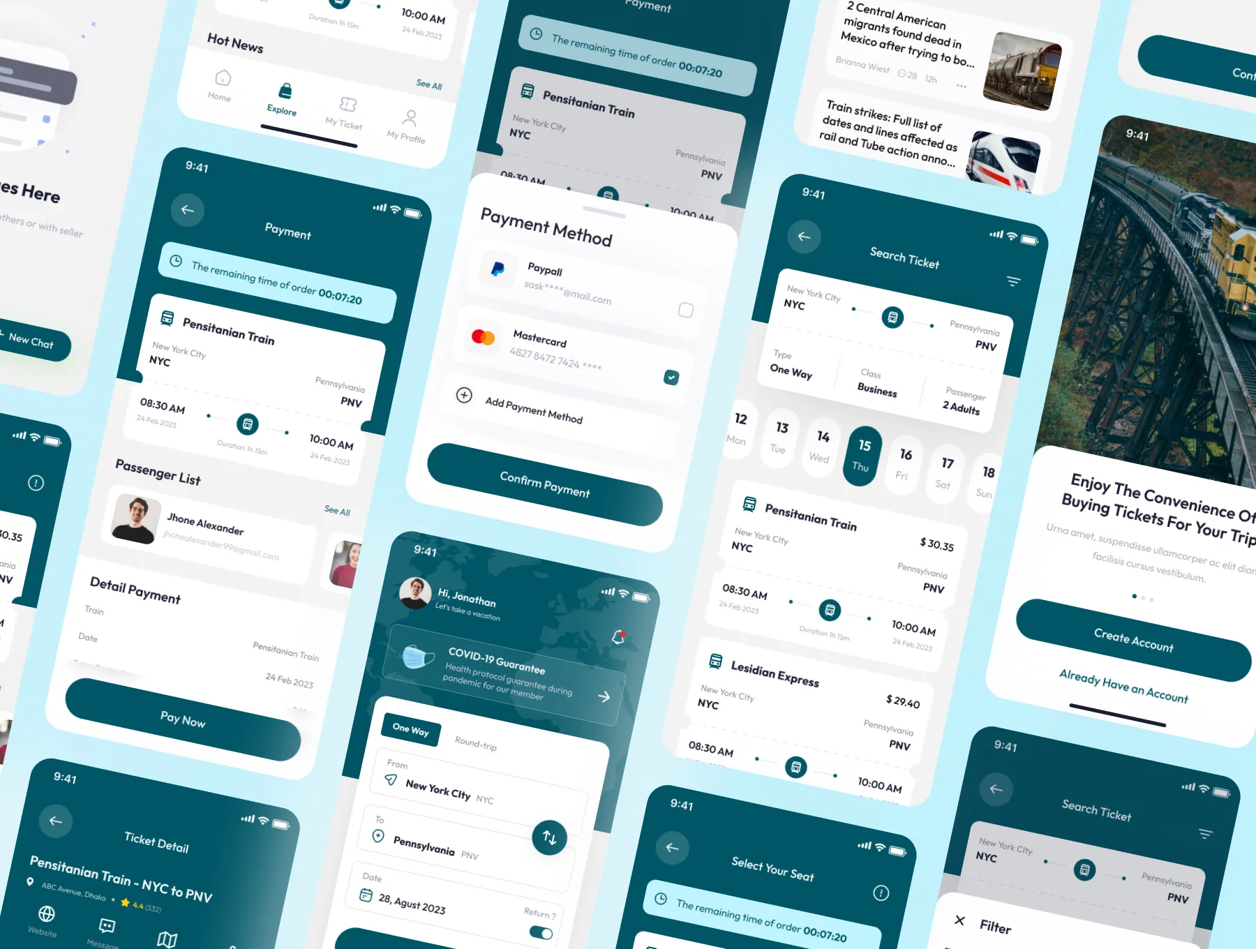 Pegitrain - Train Booking Ticket App Ui Kits 5