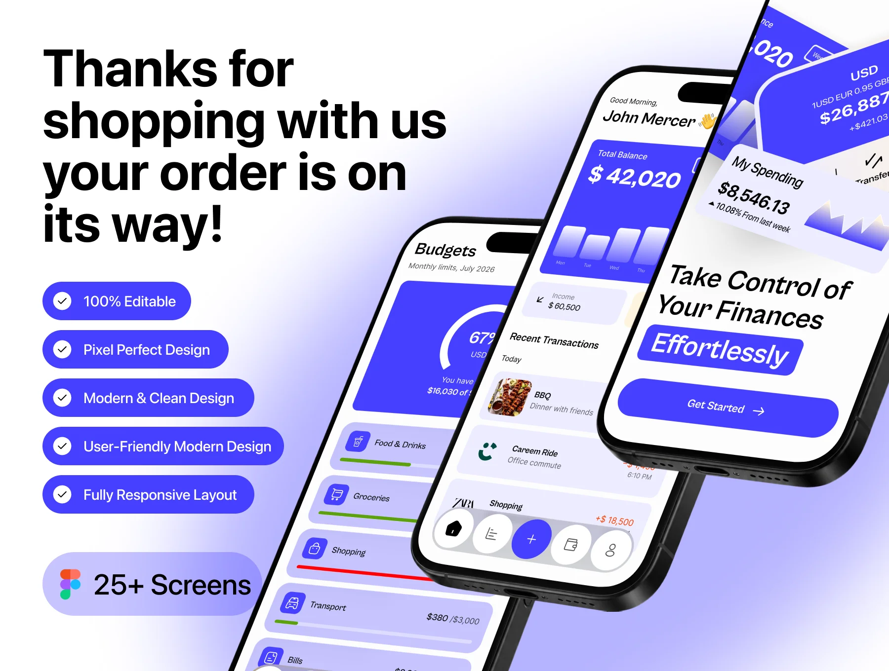 Penny – Personal Finance Tracker Mobile App UI Kit 6