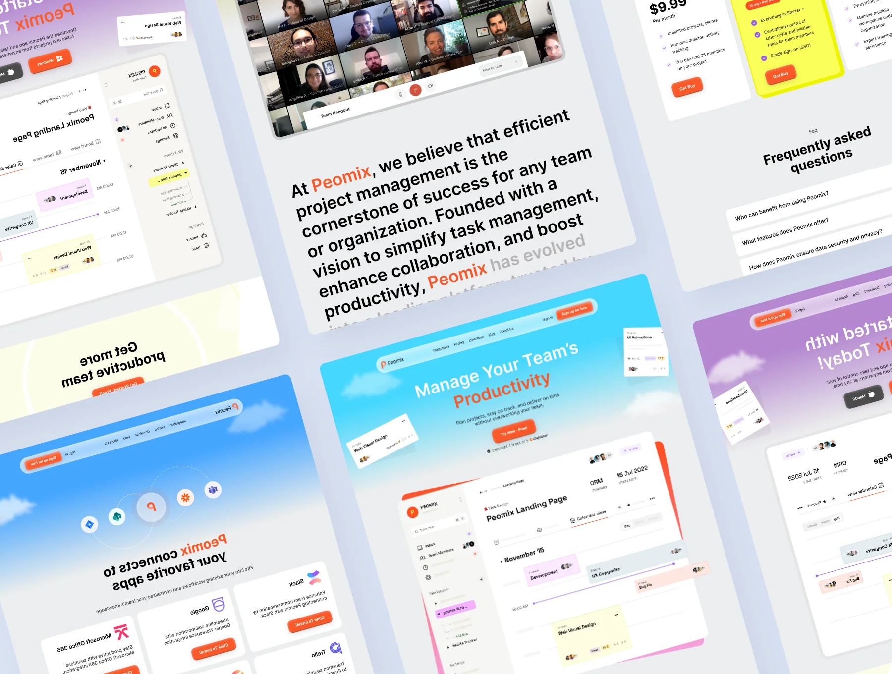 Peomix - Sass Landing Page Framer Template 2