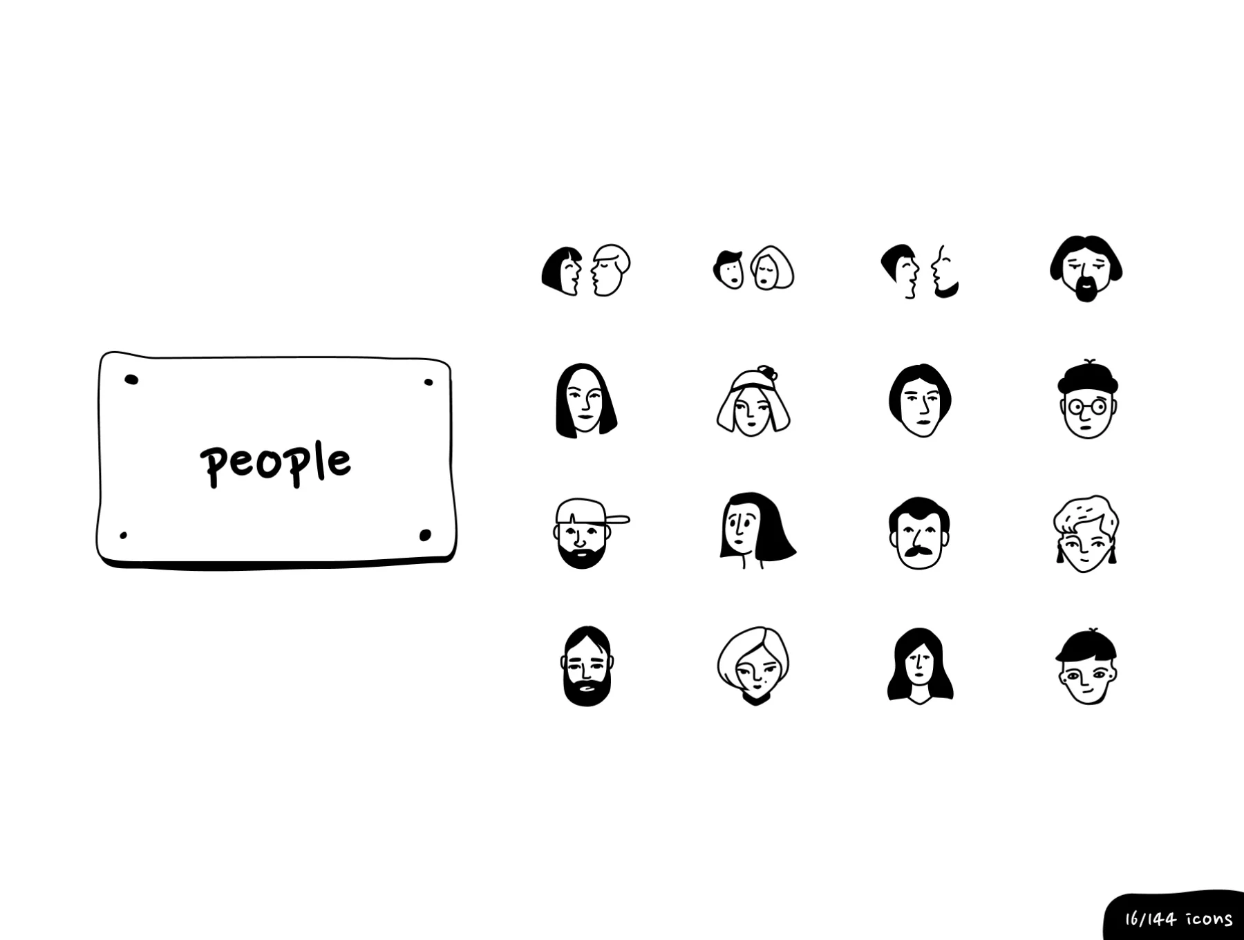 People - Inking Icon Set 2