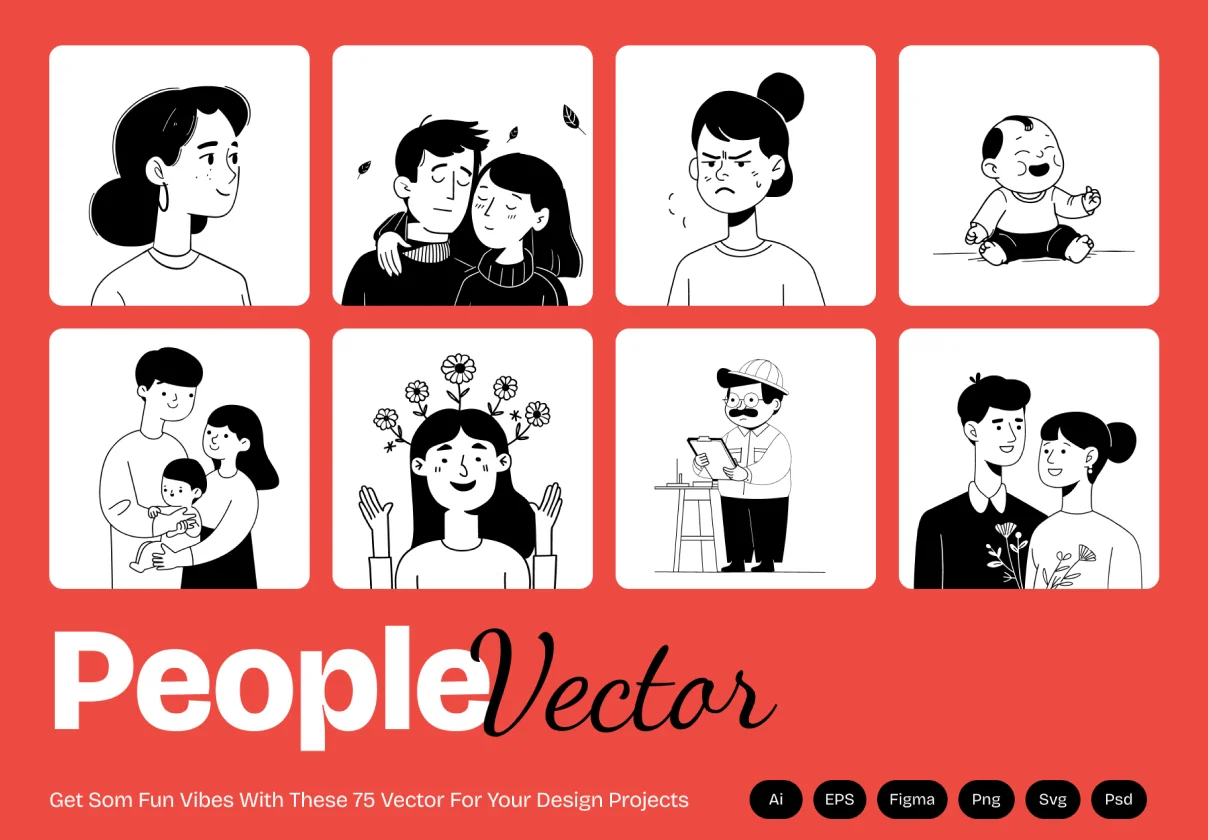 Characters & Conversations - People & Lifestyle Vector Collection