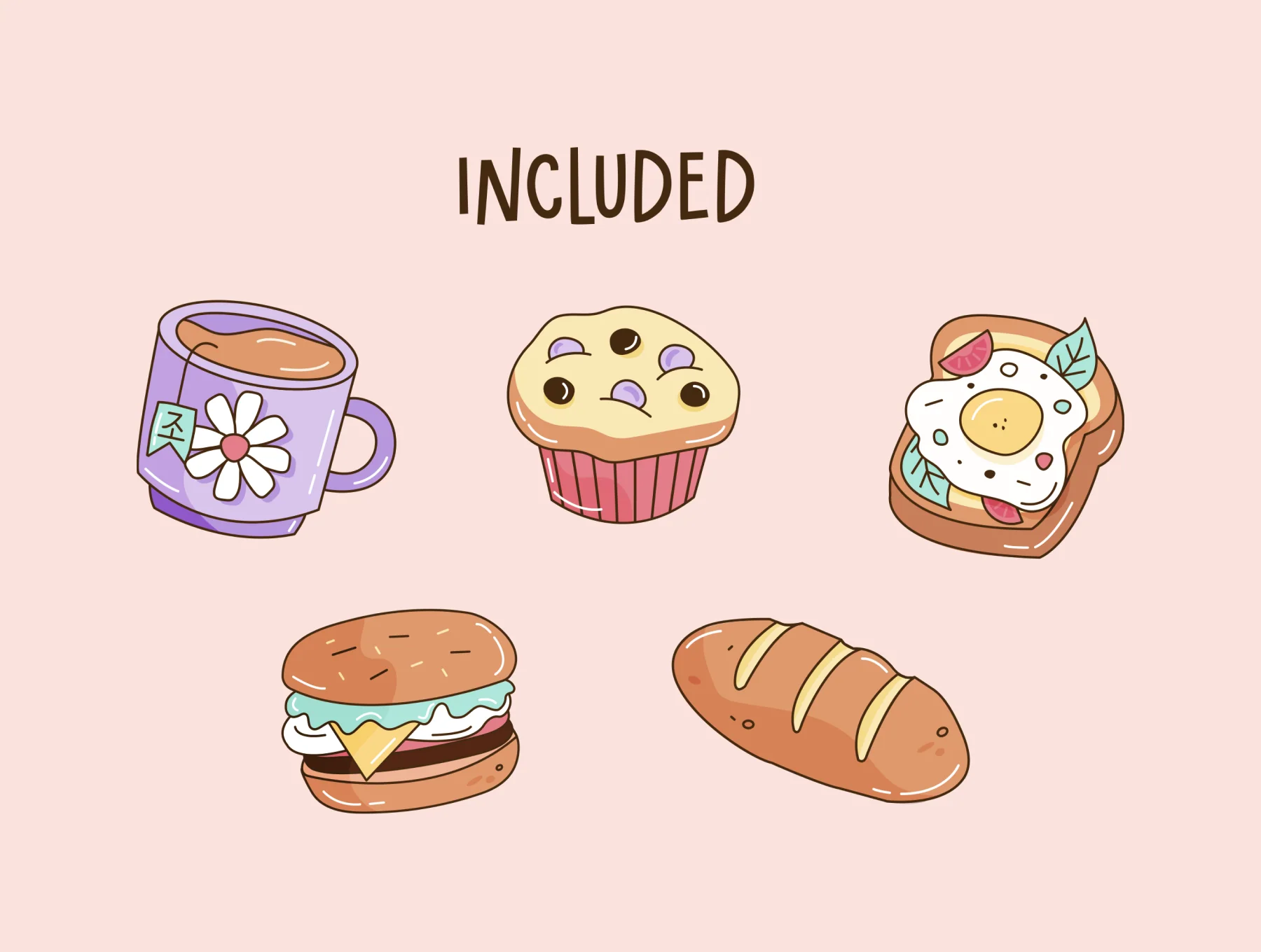 Perfect Breakfast Illustrations Set 2