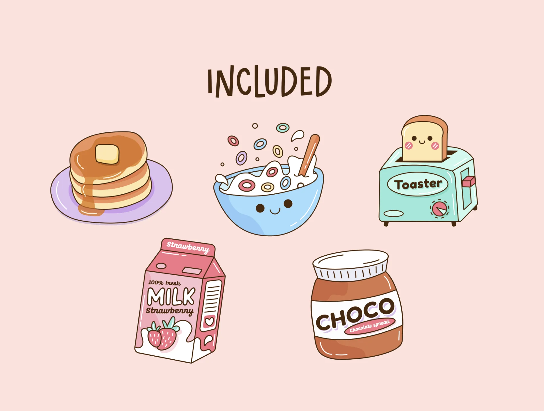 Perfect Breakfast Illustrations Set 3