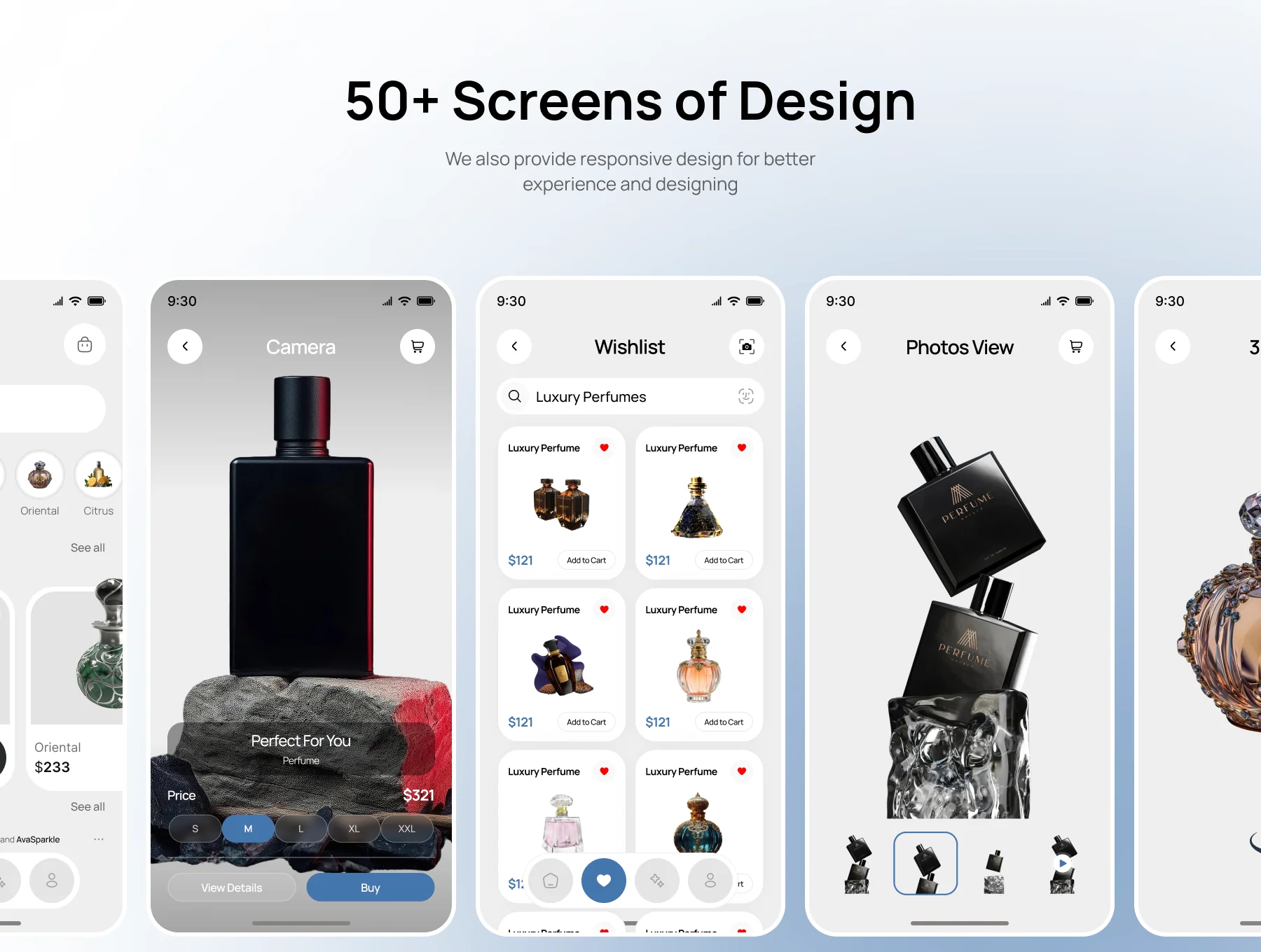 Perfumia – Perfume Shop & Fragrance Store Mobile App UI Kit 3