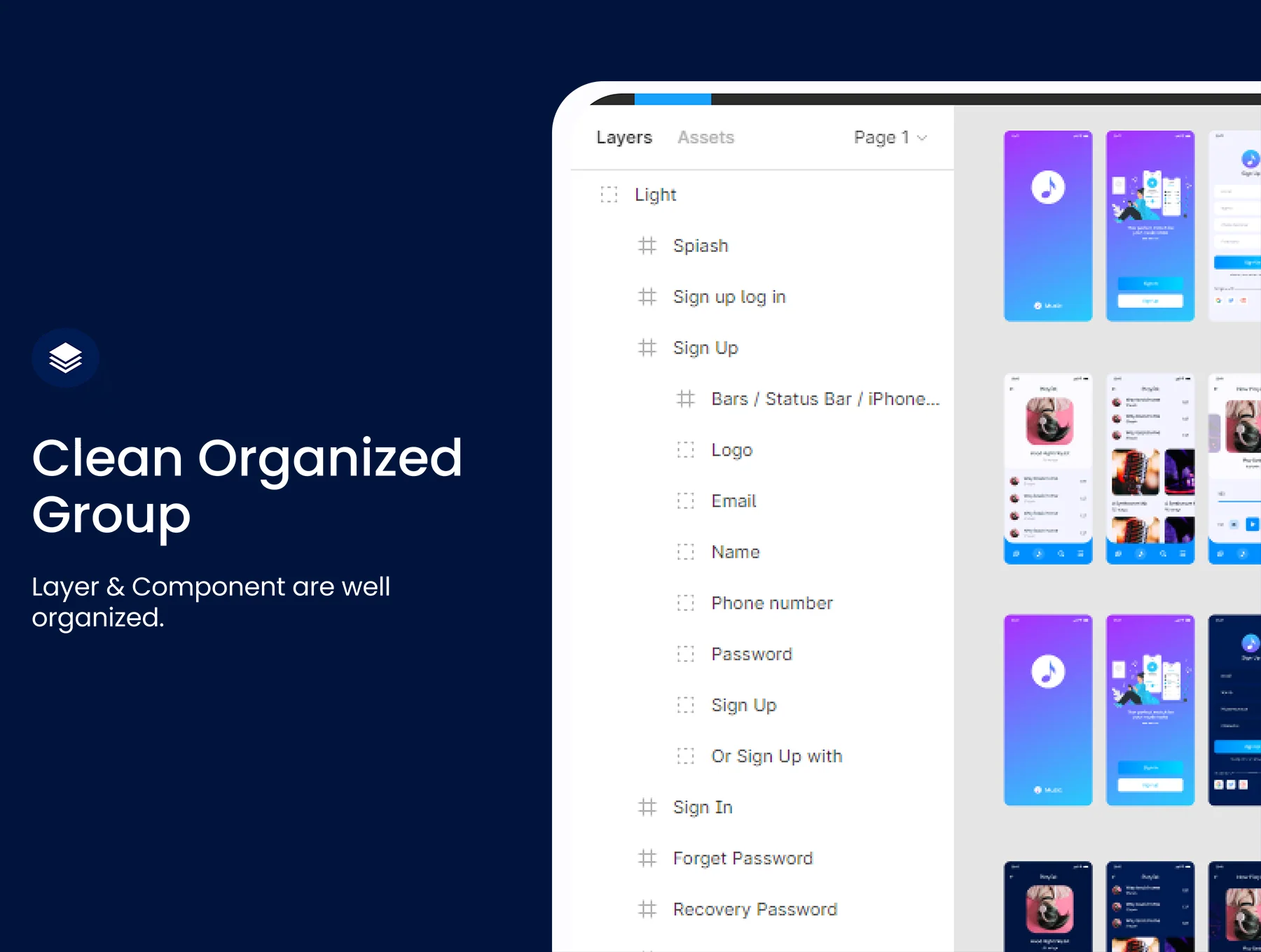 Personal Music Palyer App iOS UI Design Kit Light & Dark Mode 3