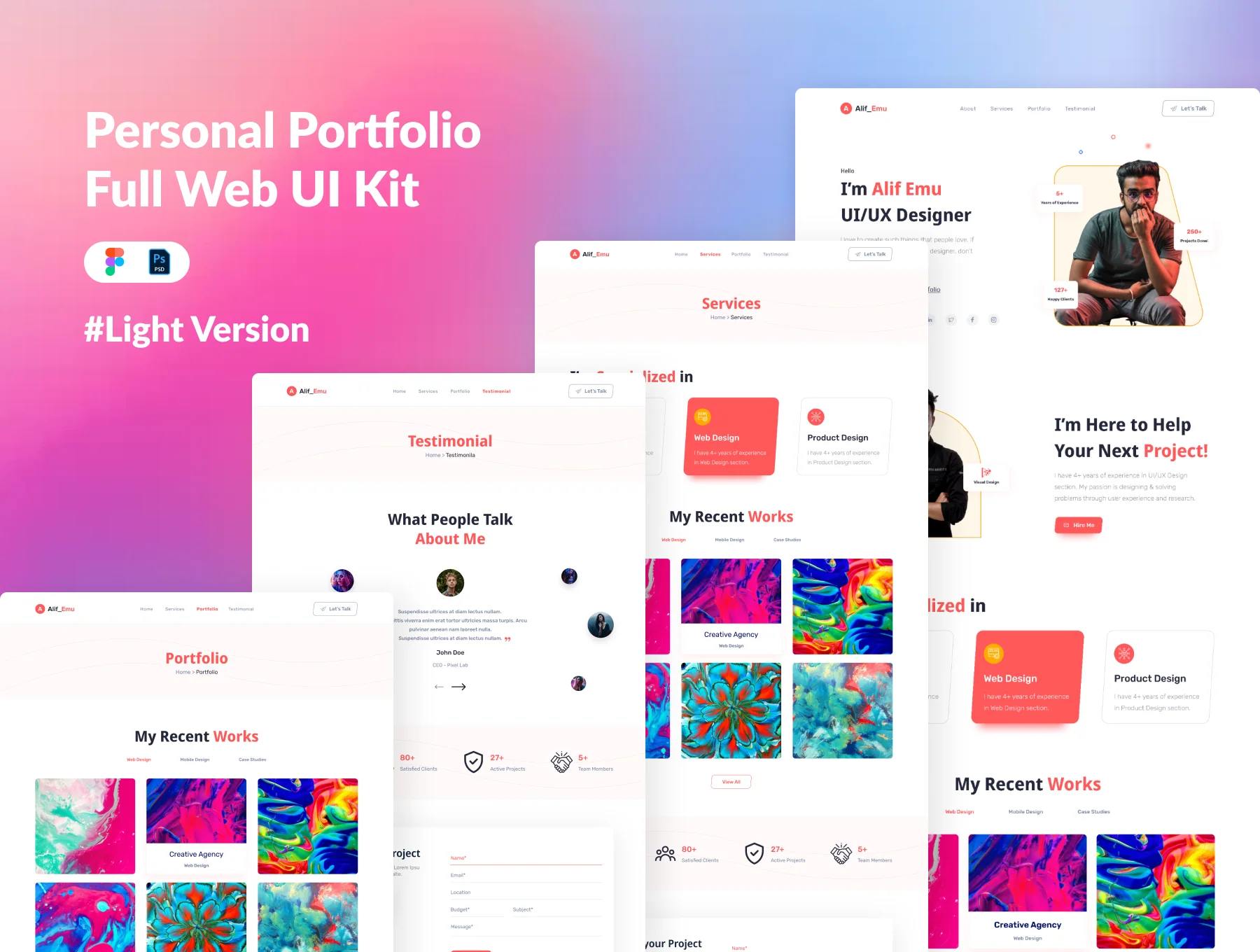 Personal Portfolio Web UI Kit 4