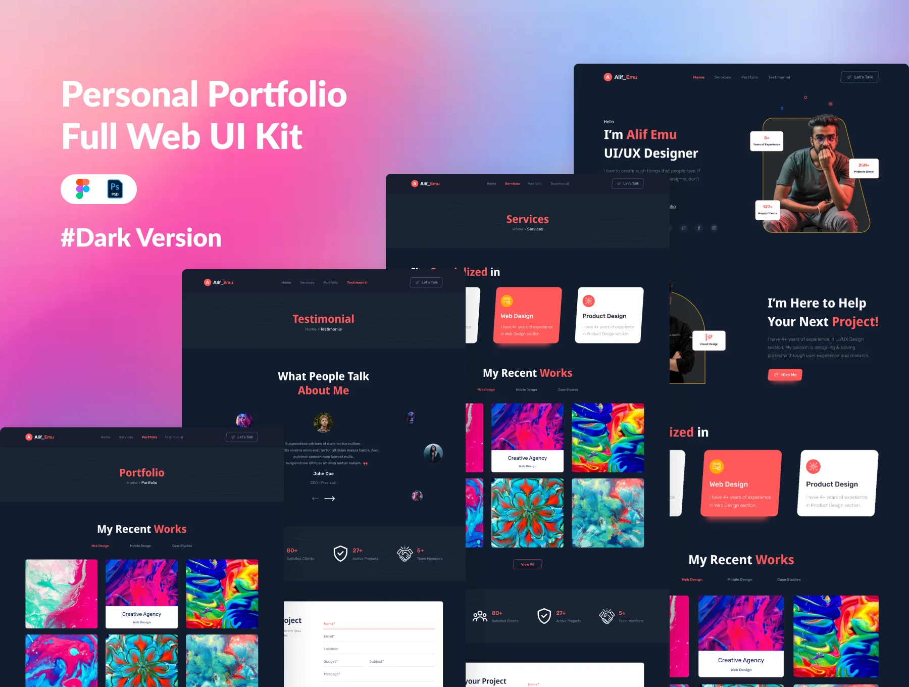 Personal Portfolio Web UI Kit 5