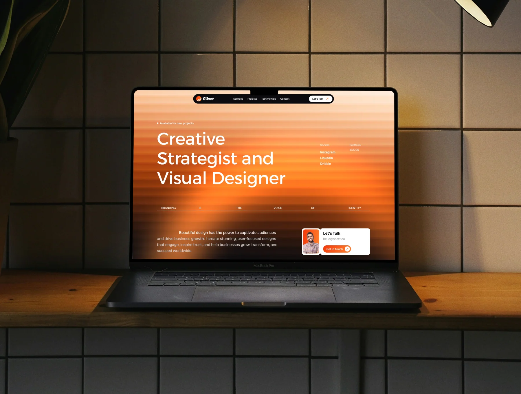 Personal Portfolio Website Design 2