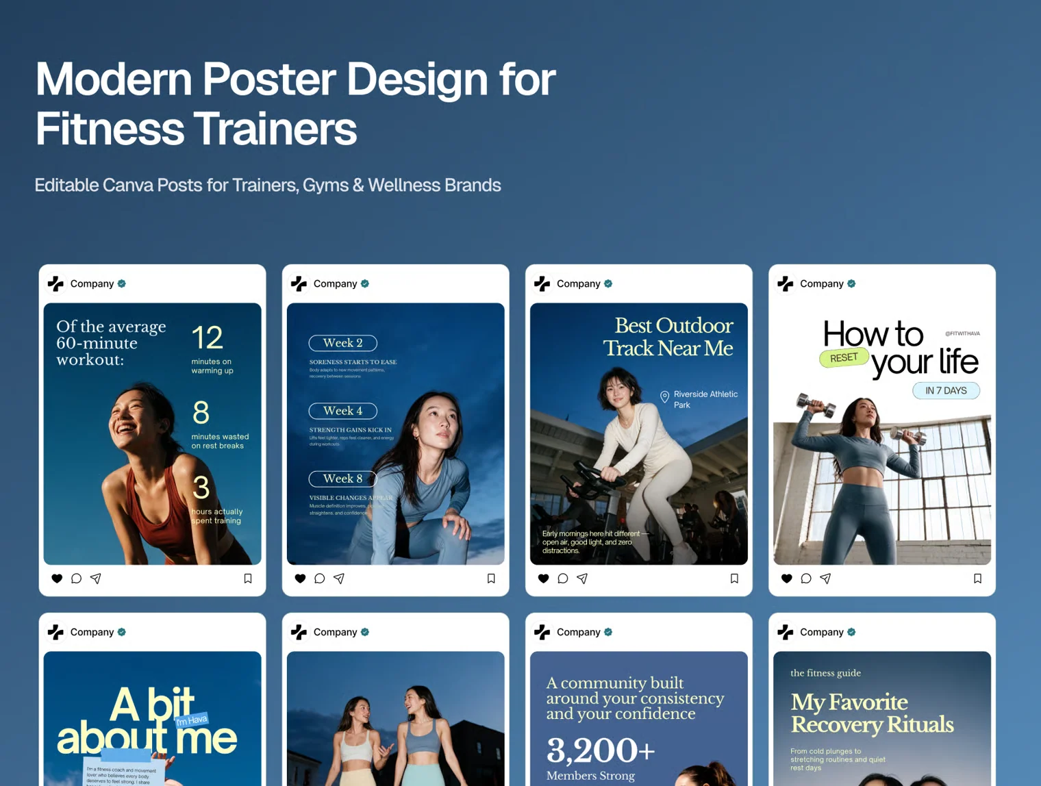 Personal Trainer Social Media Templates | Fitness Influencer Instagram Content 2