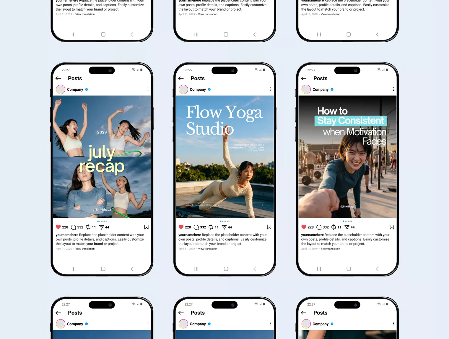 Personal Trainer Social Media Templates | Fitness Influencer Instagram Content 3