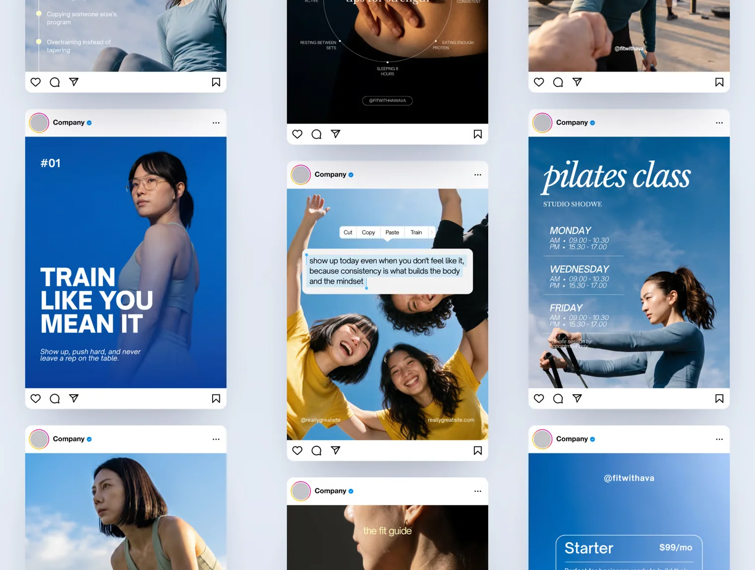 Personal Trainer Social Media Templates | Fitness Influencer Instagram Content 4