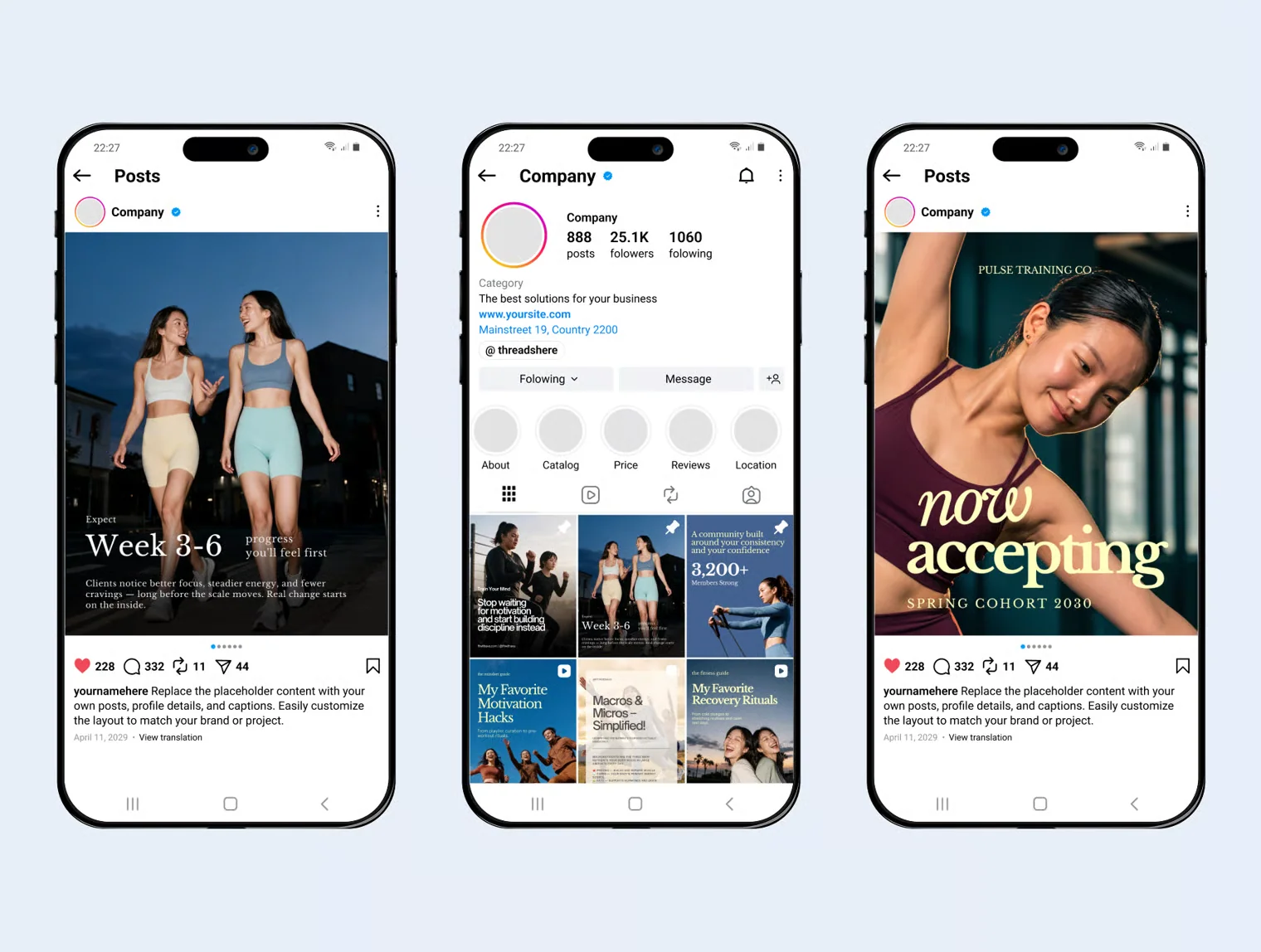 Personal Trainer Social Media Templates | Fitness Influencer Instagram Content 5
